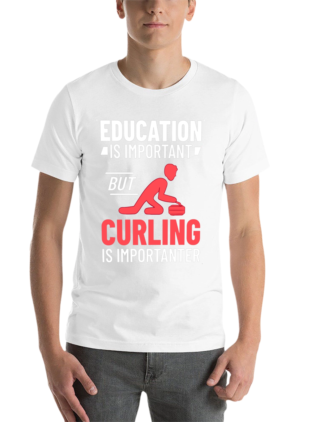 Black Education vs Curling T-Shirt view 14