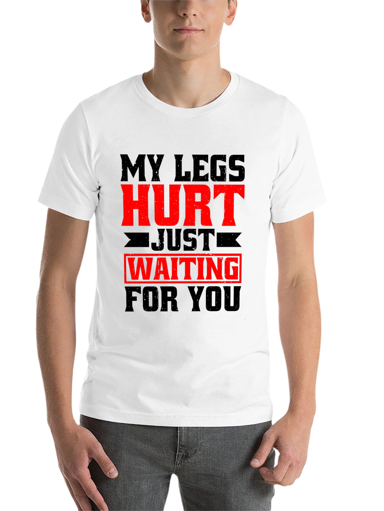 Black My Legs Hurt Waiting for You Graphic Tee view 14