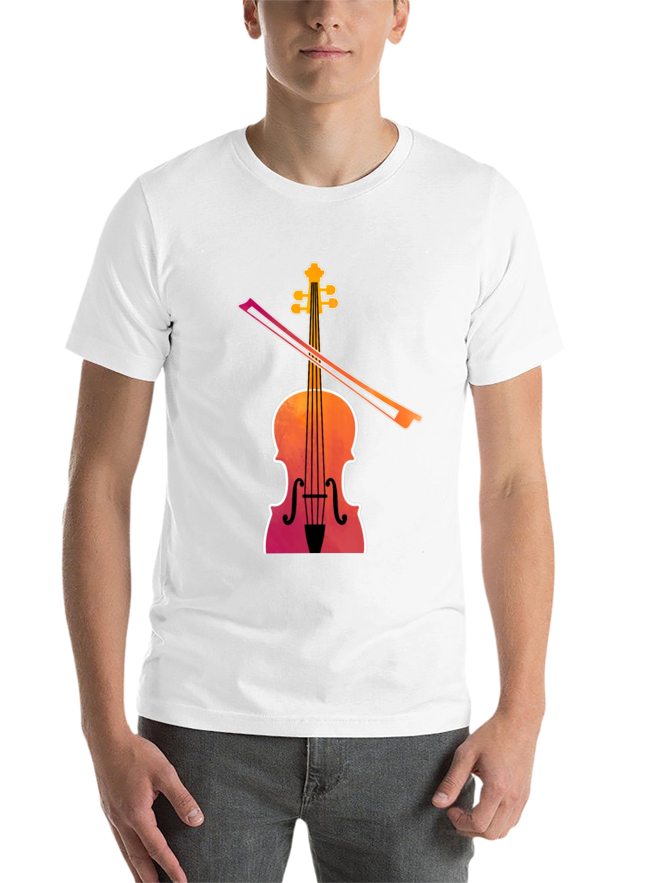 Black Violin Graphic Tee - Musical Instrument T-Shirt view 14