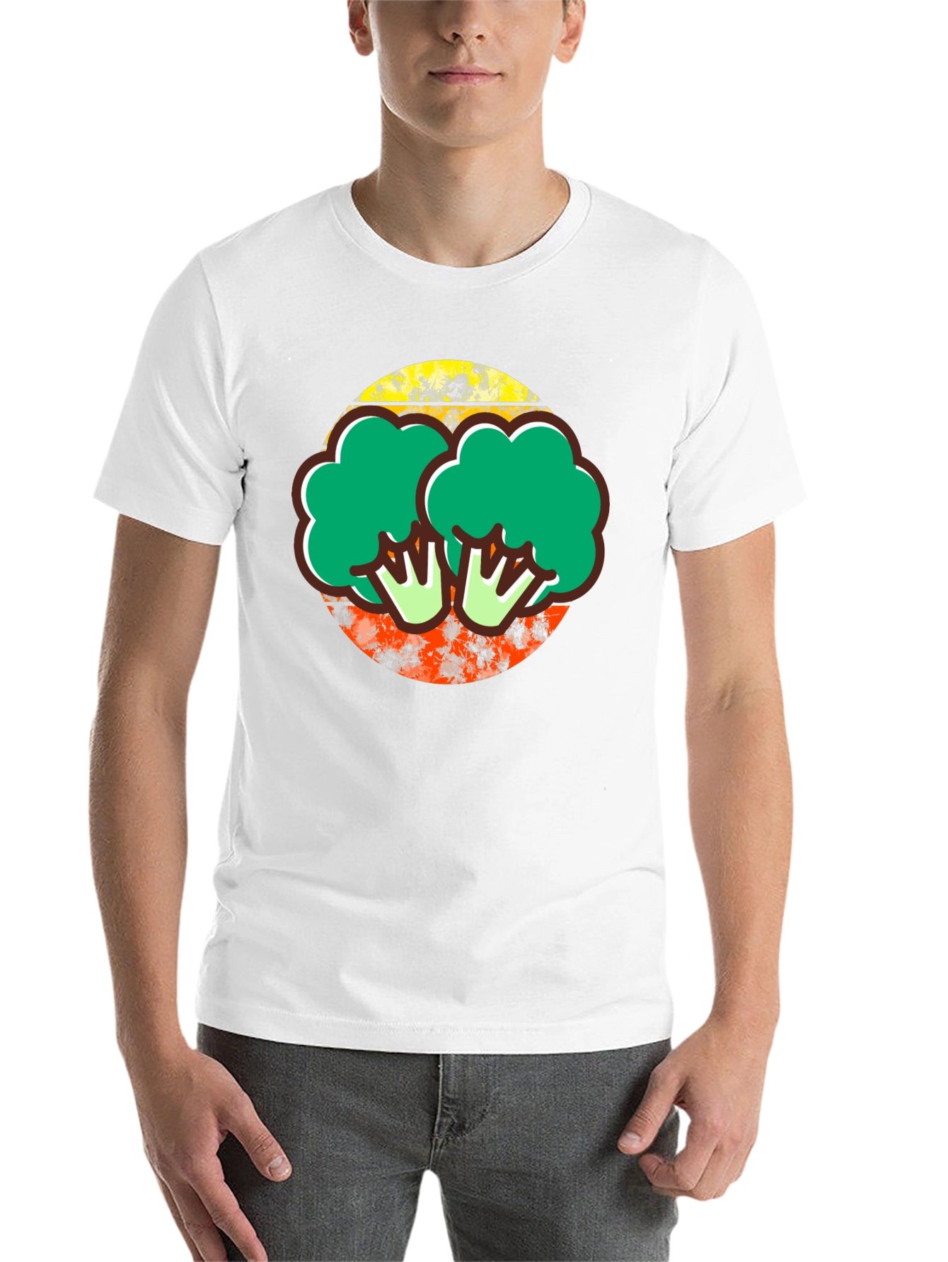Black Broccoli Graphic Tee - Quirky Foodie T-Shirt view 14