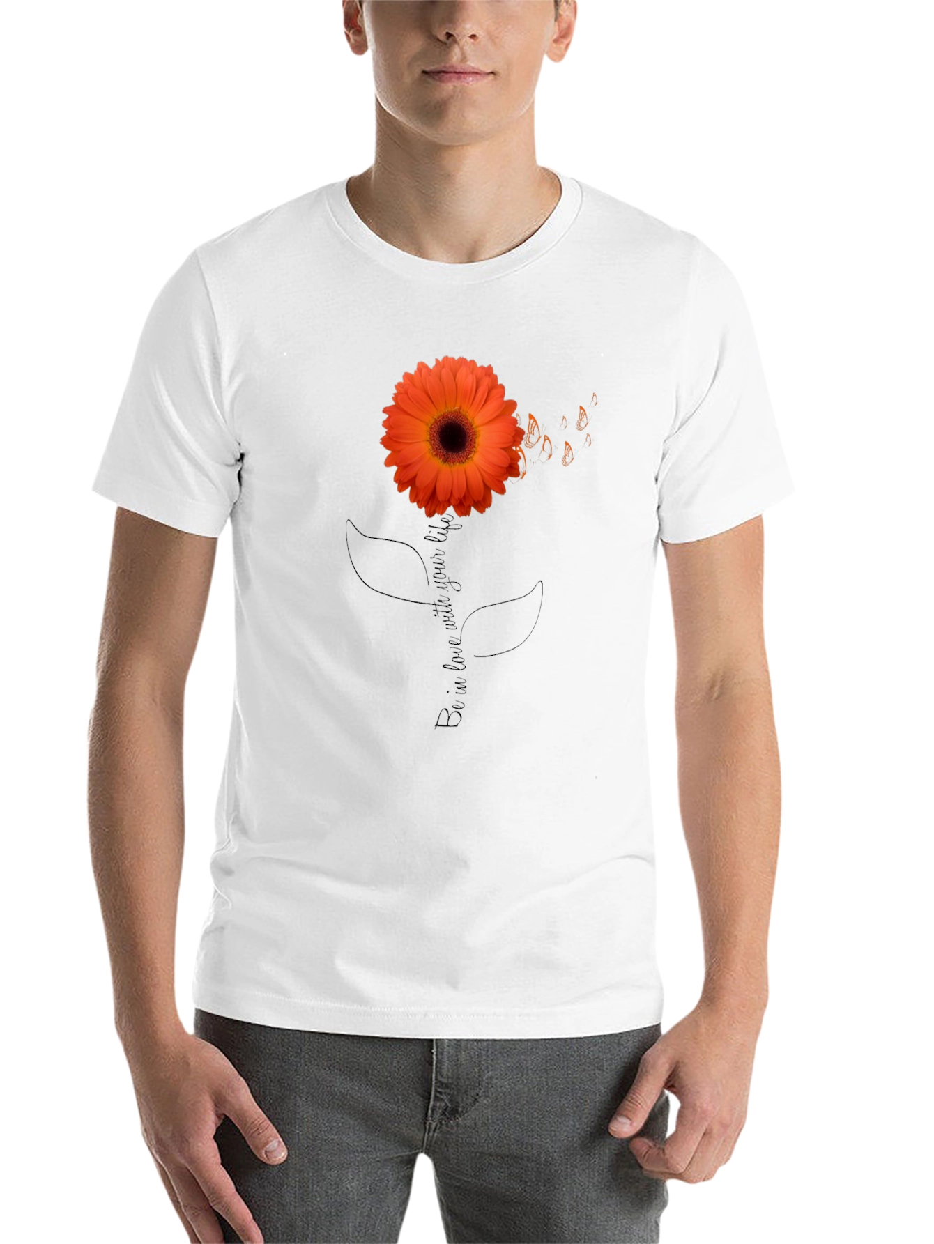Black Sunflower Graphic Tee - Black Cotton T-Shirt view 14