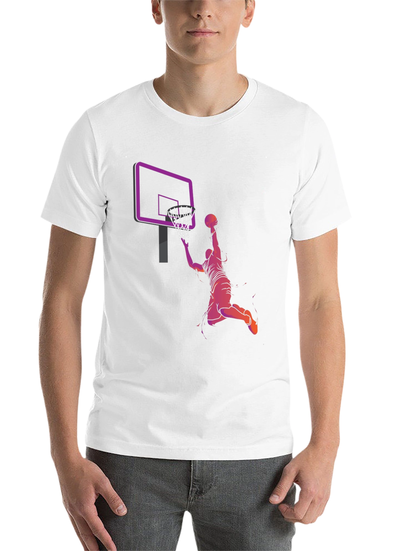 Black Basketball Dunk Graphic T-Shirt view 14