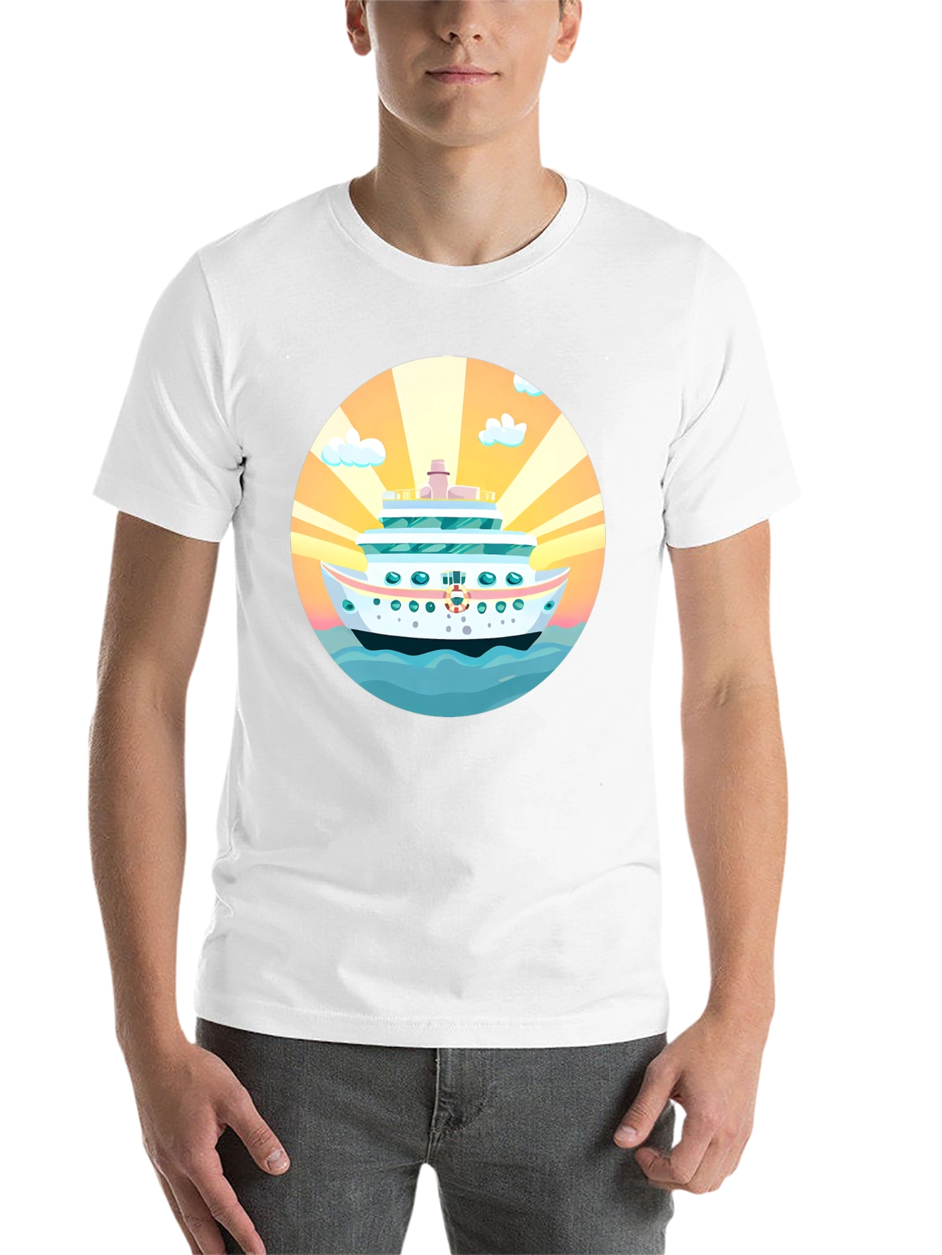 Black Cruise Ship Graphic Tee - Sun, Sea, Style! view 14