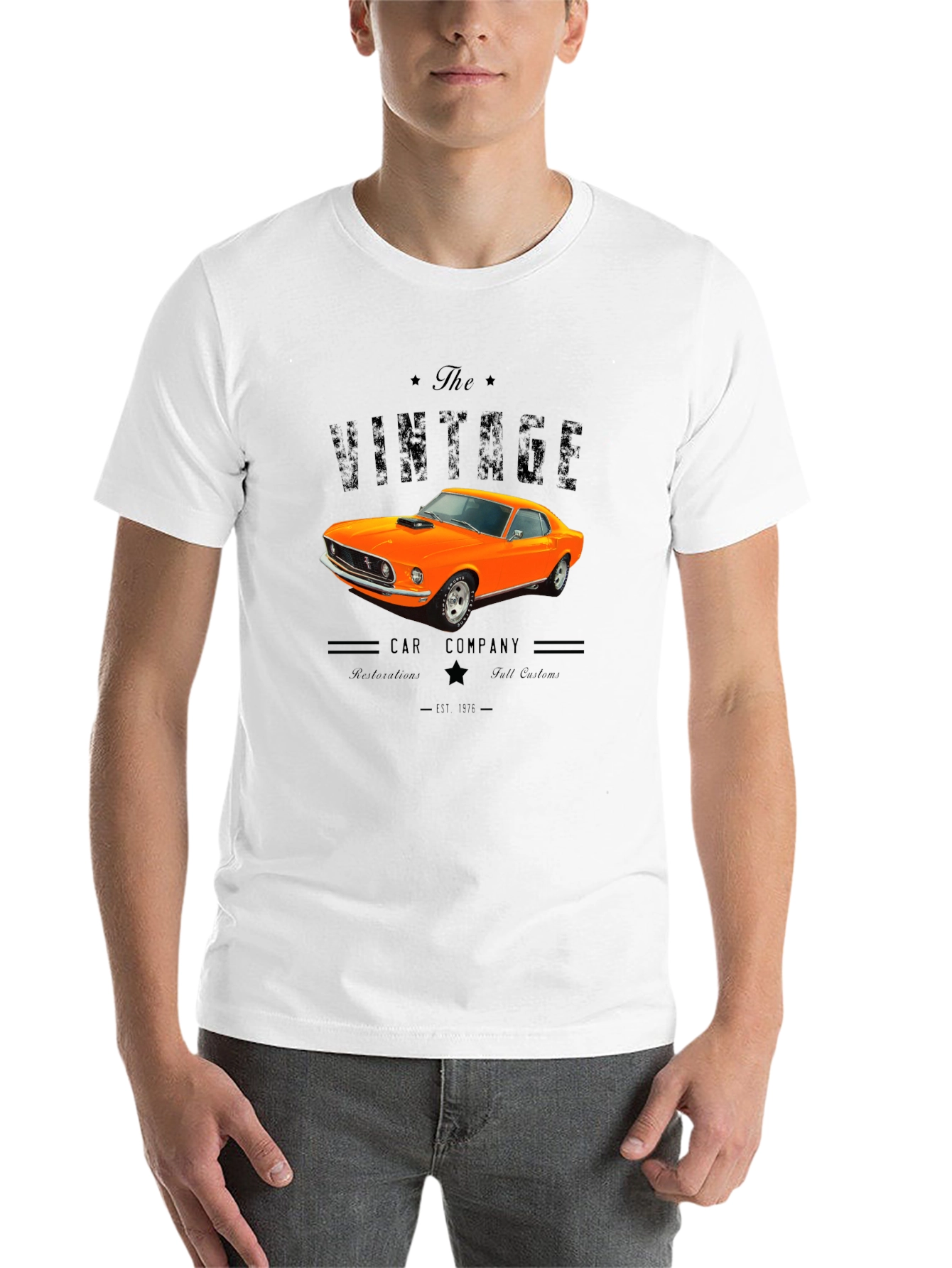 Black Vintage Car Company T-Shirt view 14