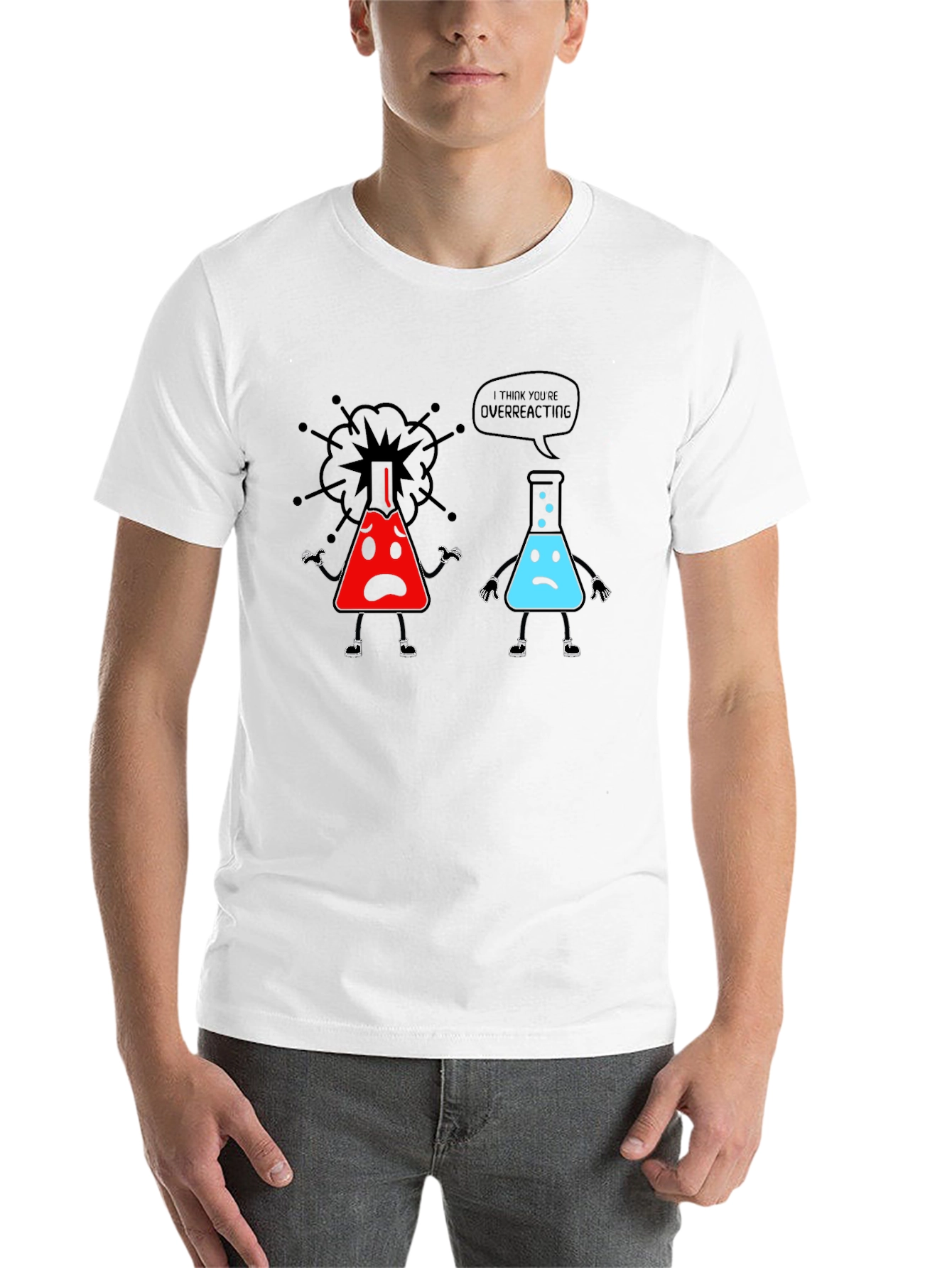 Black Overreacting Science T-Shirt view 14