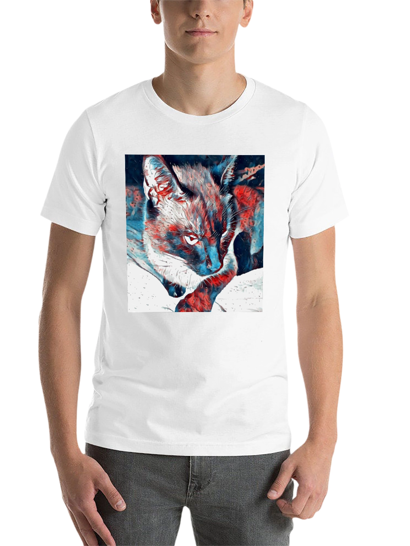 Black Cat Graphic T-Shirt - Cool Animal Tee view 14