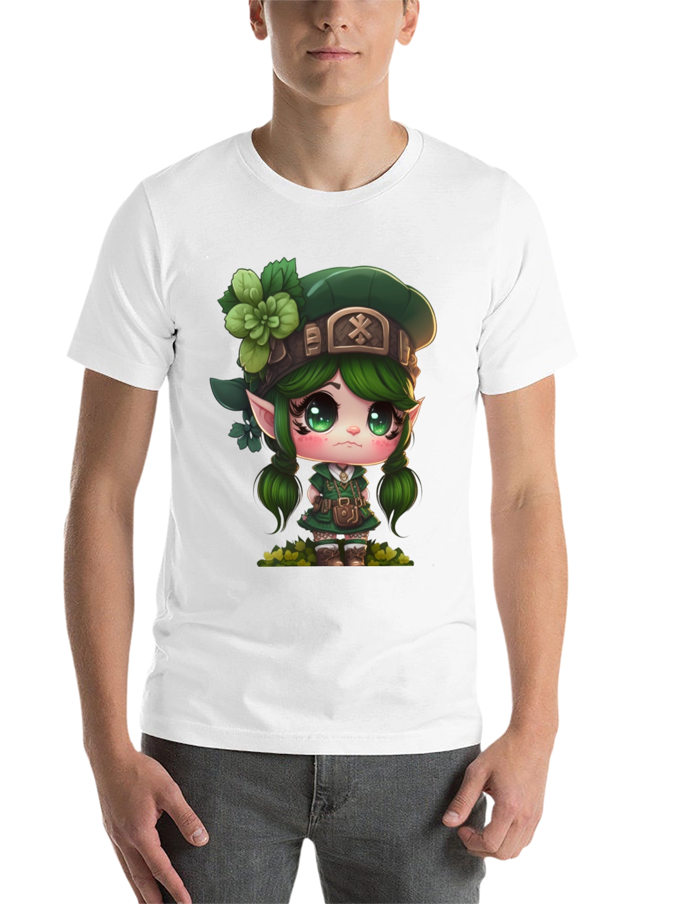 Black Lucky Leprechaun Girl's T-Shirt view 14