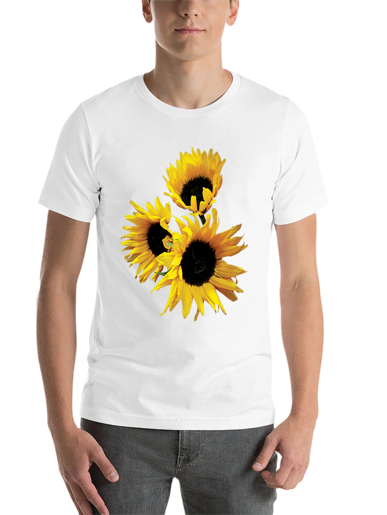 Black Sunflower Graphic Tee - Black Cotton Blend view 14