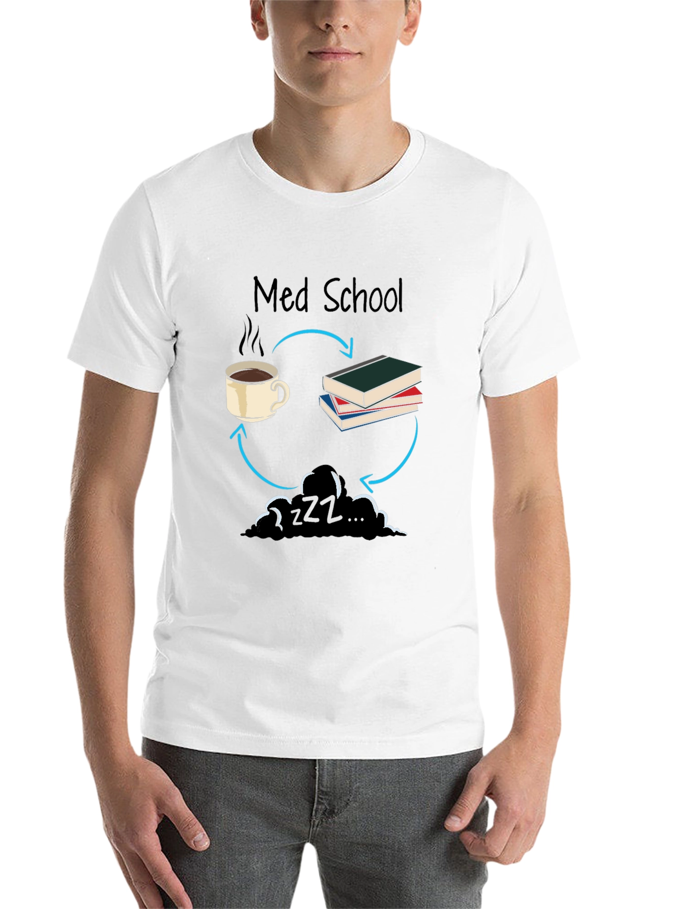 Black Med School Cycle T-Shirt view 14