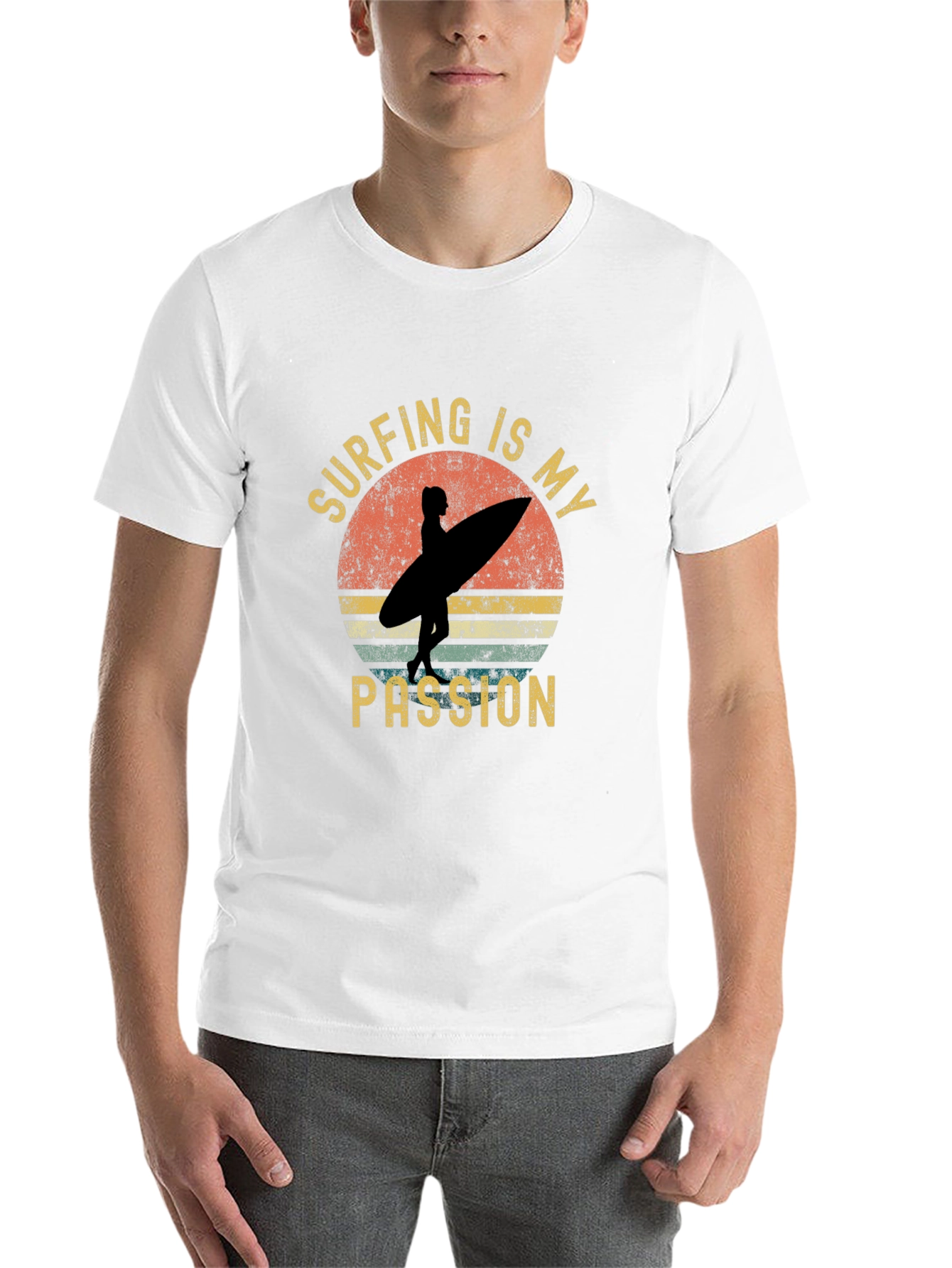 Black Surfing is My Passion Graphic Tee view 14