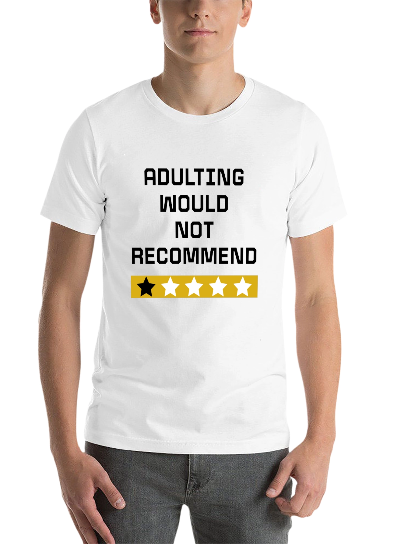 Black Adulting Would Not Recommend Funny Graphic T-Shirt view 14