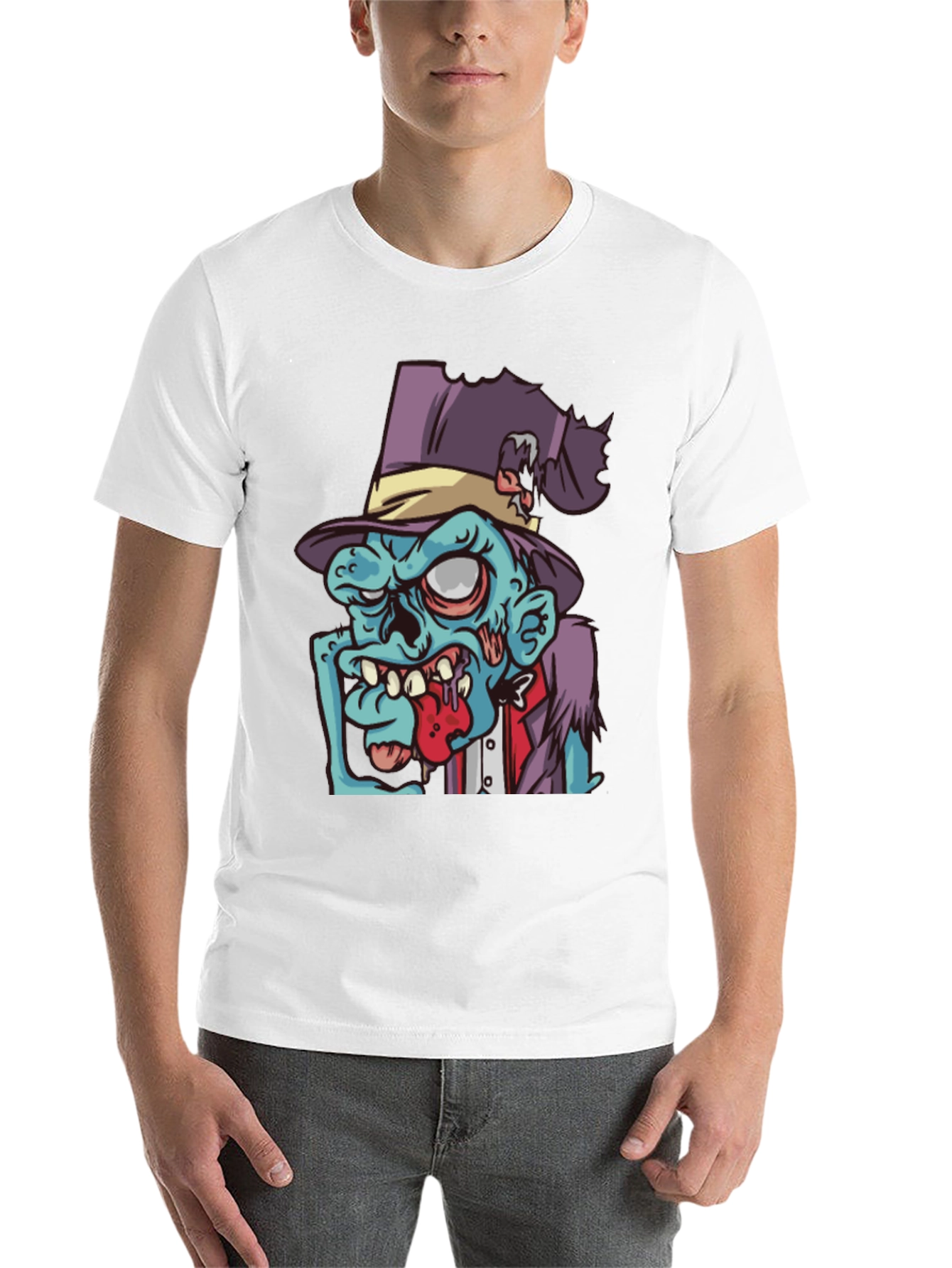 Black Zombie Graphic Tee - Spooky Style view 14