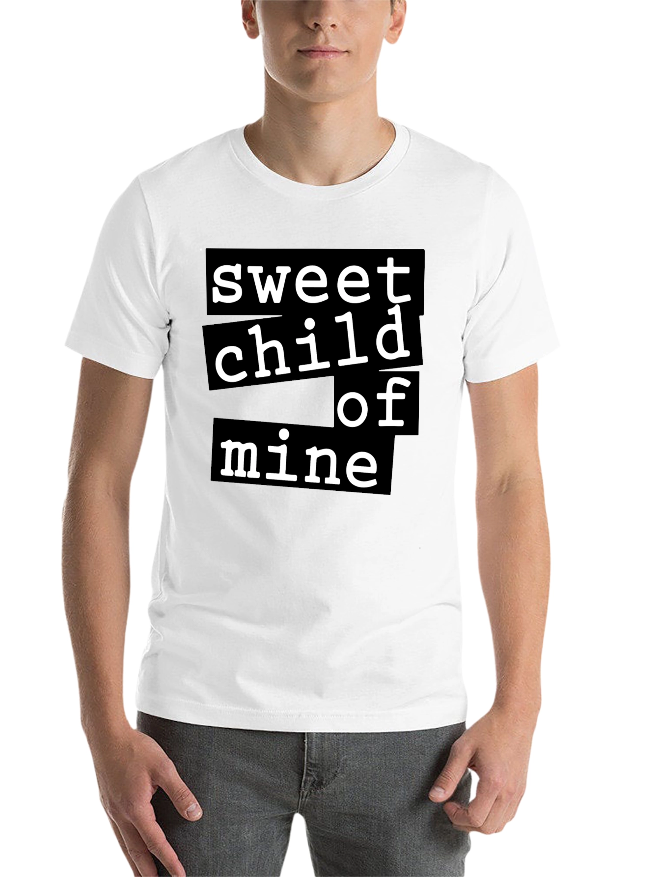 Black Sweet Child Of Mine Graphic Tee - Black Cotton T-Shirt view 14