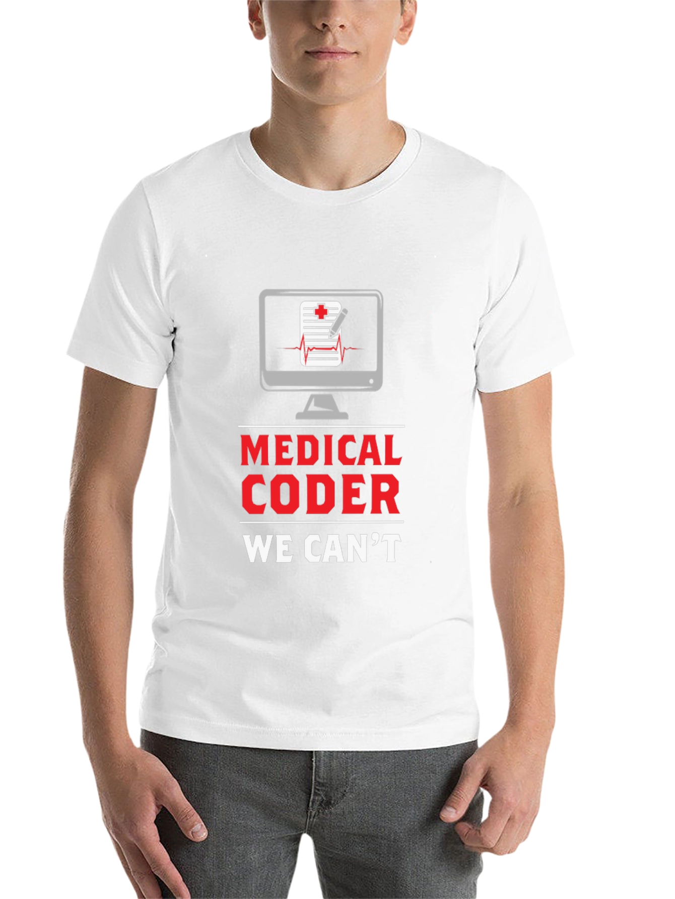 Black Medical Coder Graphic Tee - Coding Humor T-Shirt view 14