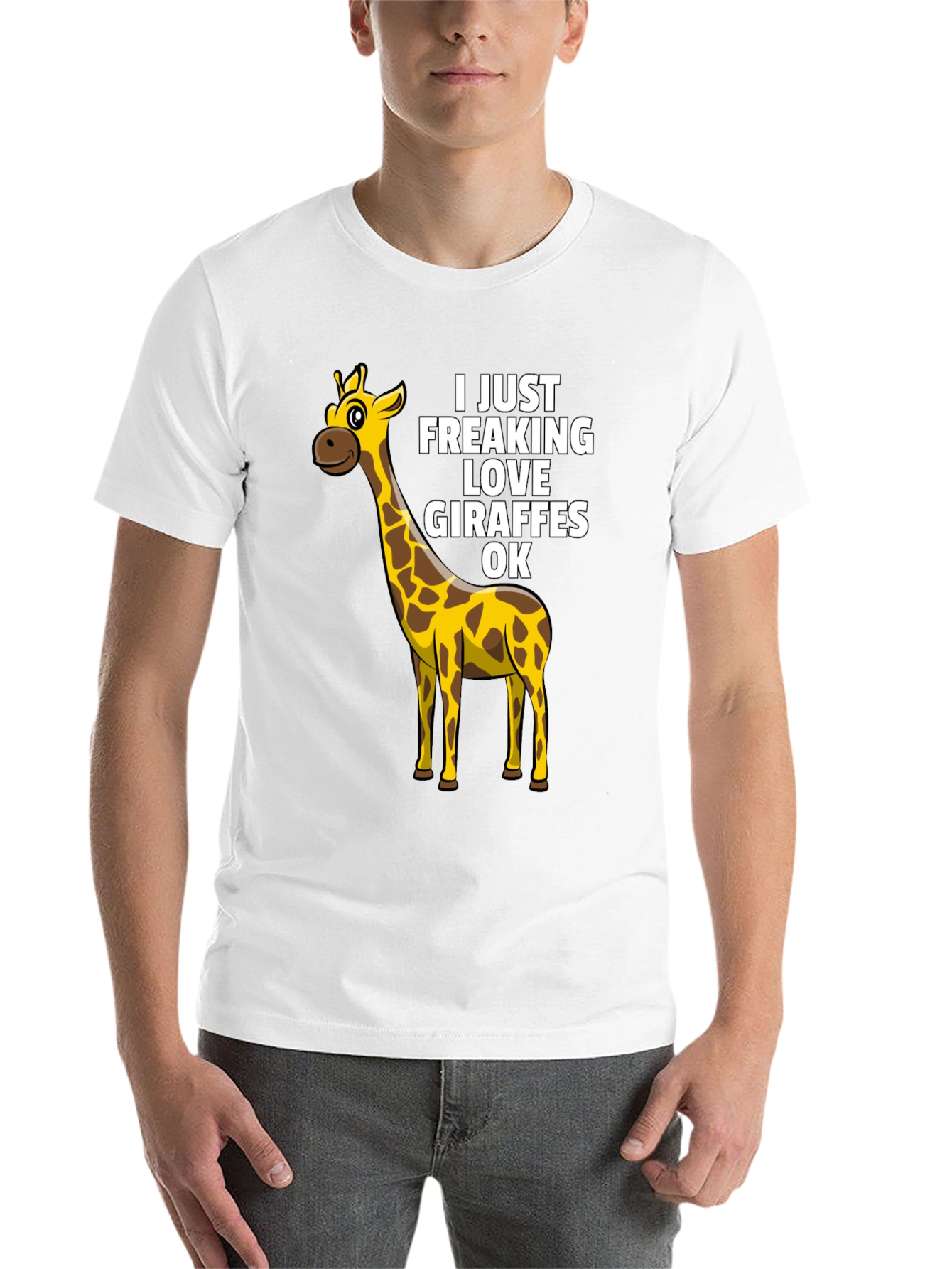 Black Giraffe Lover T-Shirt - Funny Graphic Tee view 14