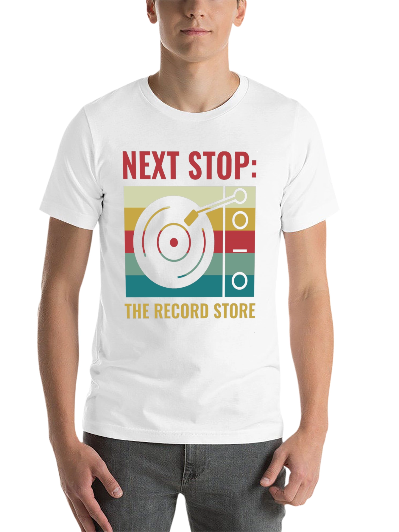 Black Next Stop Record Store Graphic Tee view 14