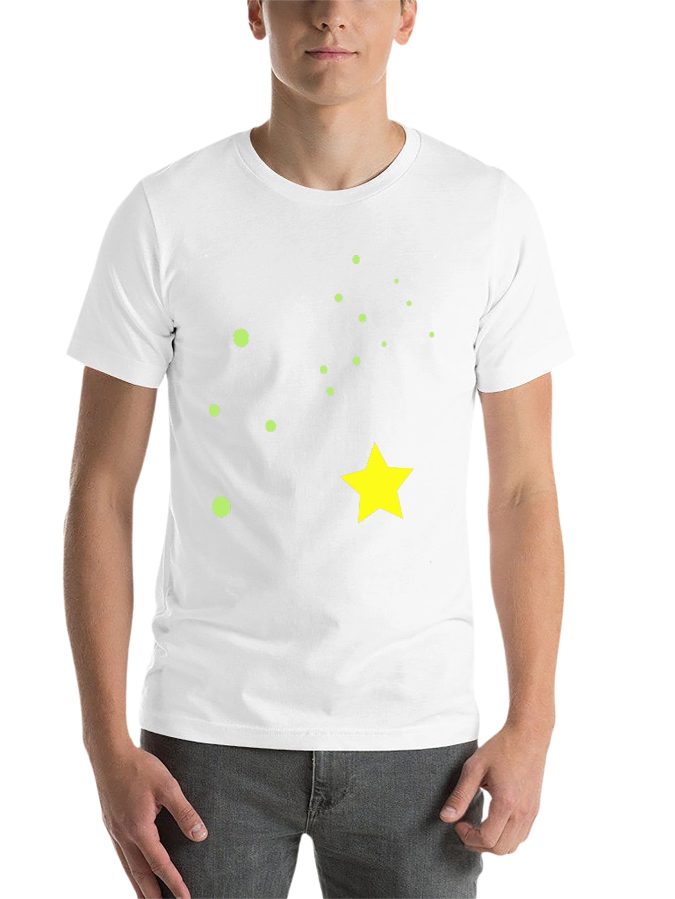 Black Starry Night Black Cotton T-Shirt view 14