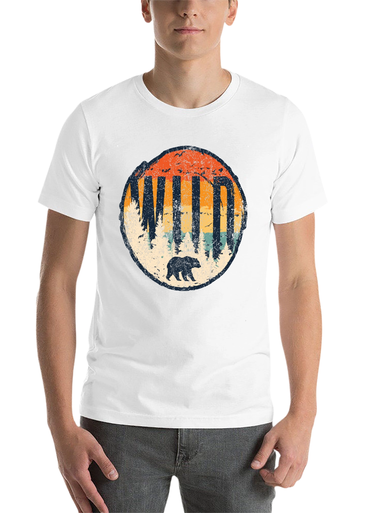 Black Wild Bear Graphic Tee - Nature Inspired Unisex Shirt view 14