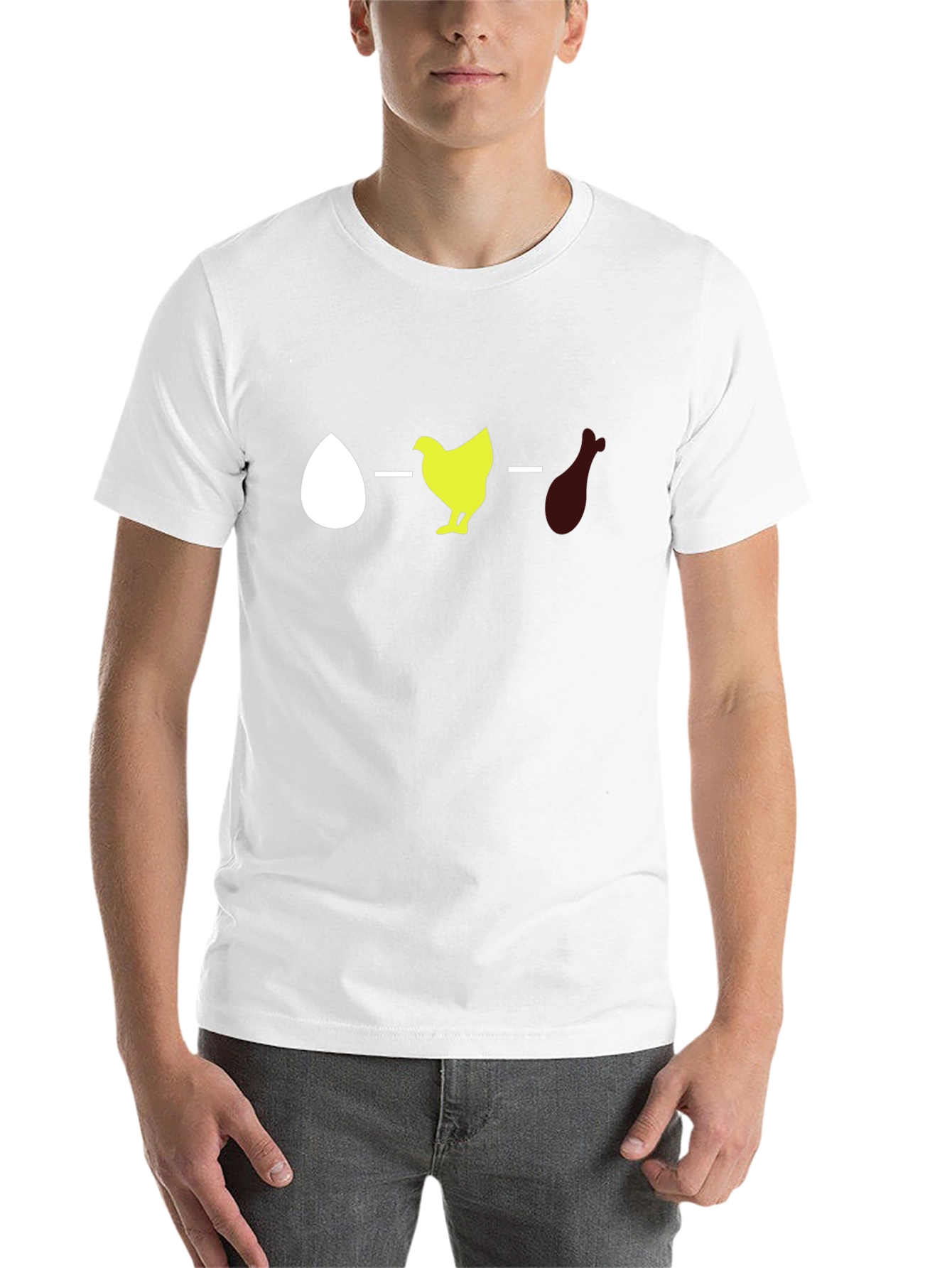 Black Egg, Chicken, Leg Evolution Graphic Tee view 14