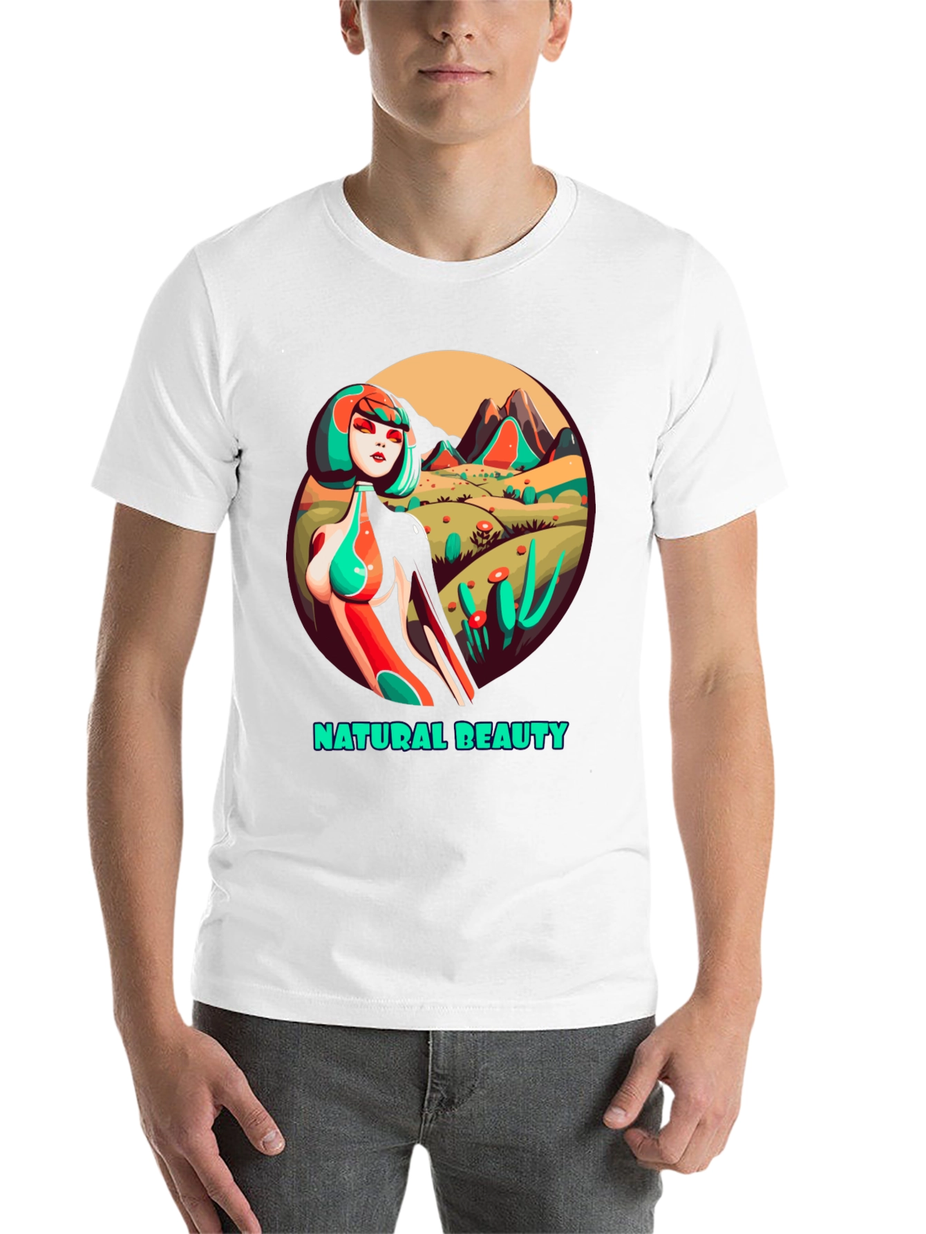 Black Natural Beauty Graphic Tee - Unique Artistic Design view 14