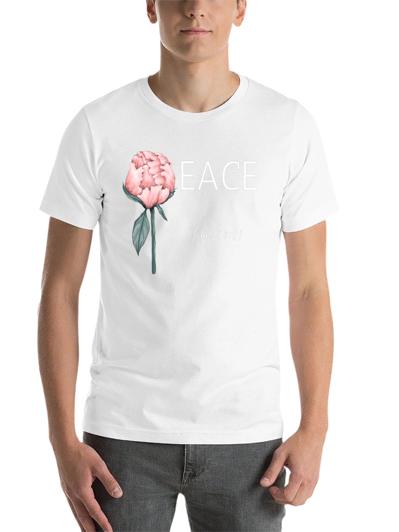Black Peace John 20:21 Floral T-Shirt view 14