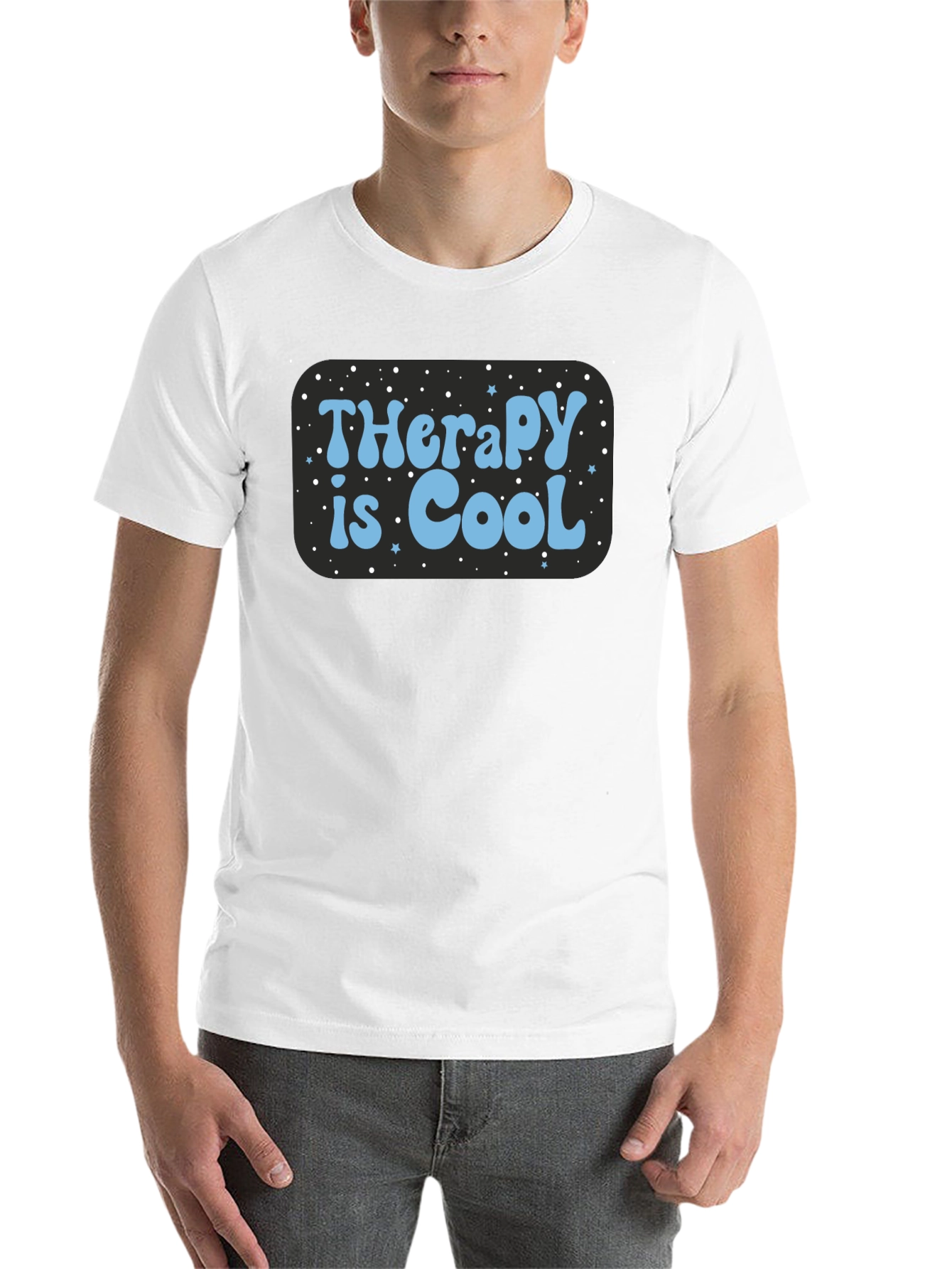 Black Therapy is Cool Graphic T-Shirt view 14