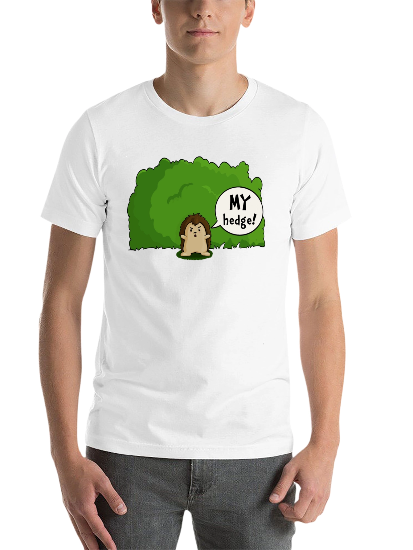 Black My Hedge! Funny Hedgehog Graphic T-Shirt view 14