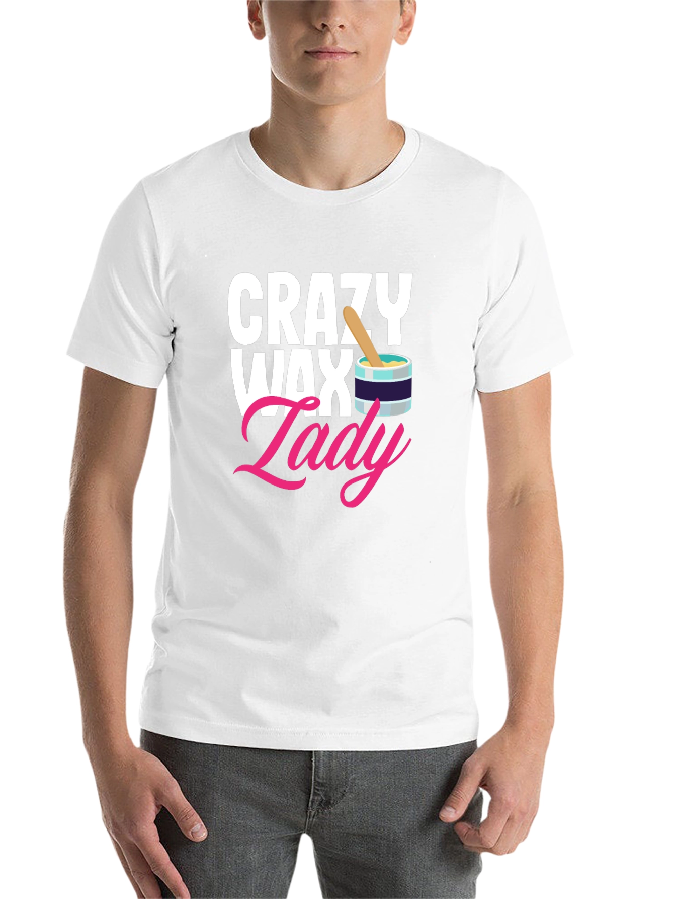 Black Crazy Wax Lady T-Shirt - Esthetician Gift view 14