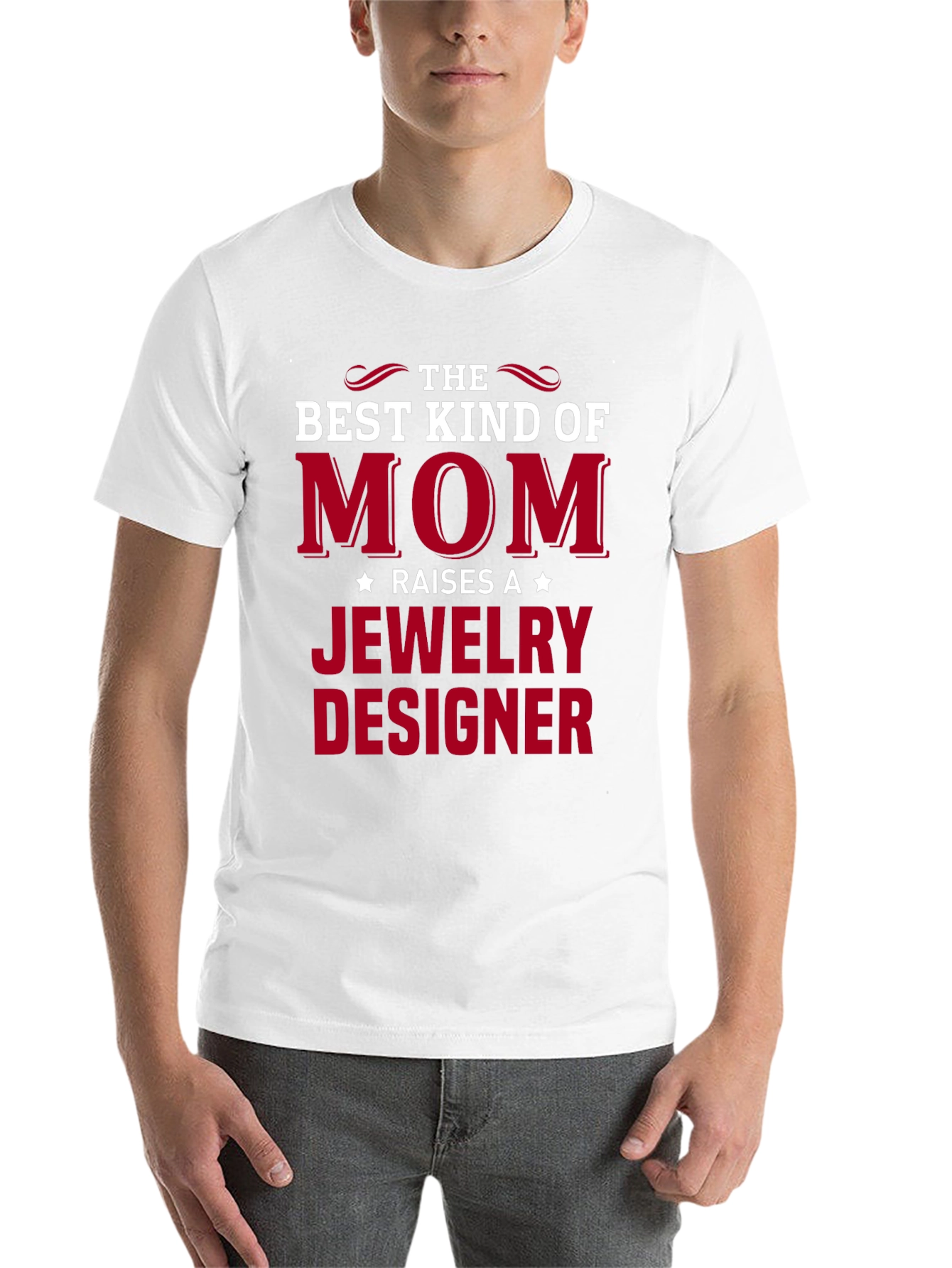 Black Best Kind of Mom Jewelry Designer T-Shirt view 14