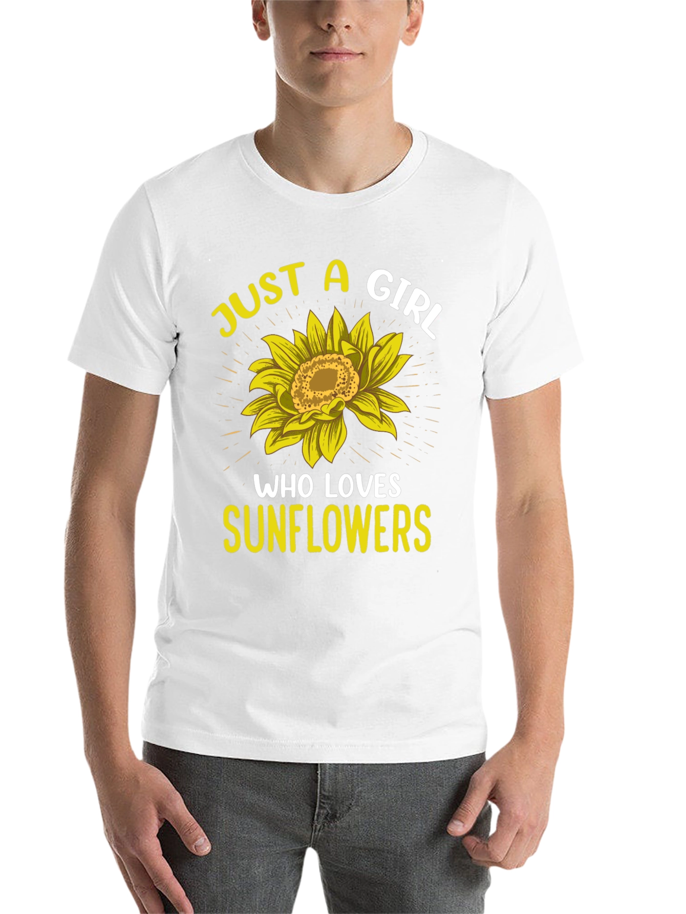 Black Sunflower Lover Graphic T-Shirt - Just a Girl view 14