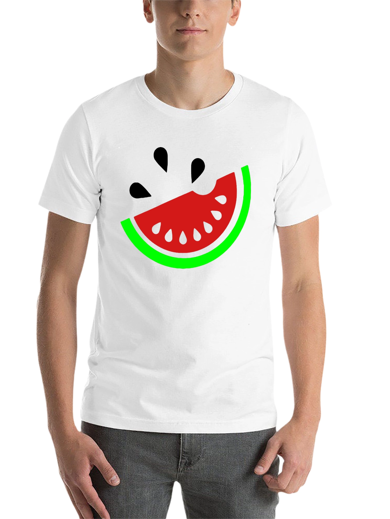 Black Watermelon Slice Graphic T-Shirt - Fun Summer Style view 14