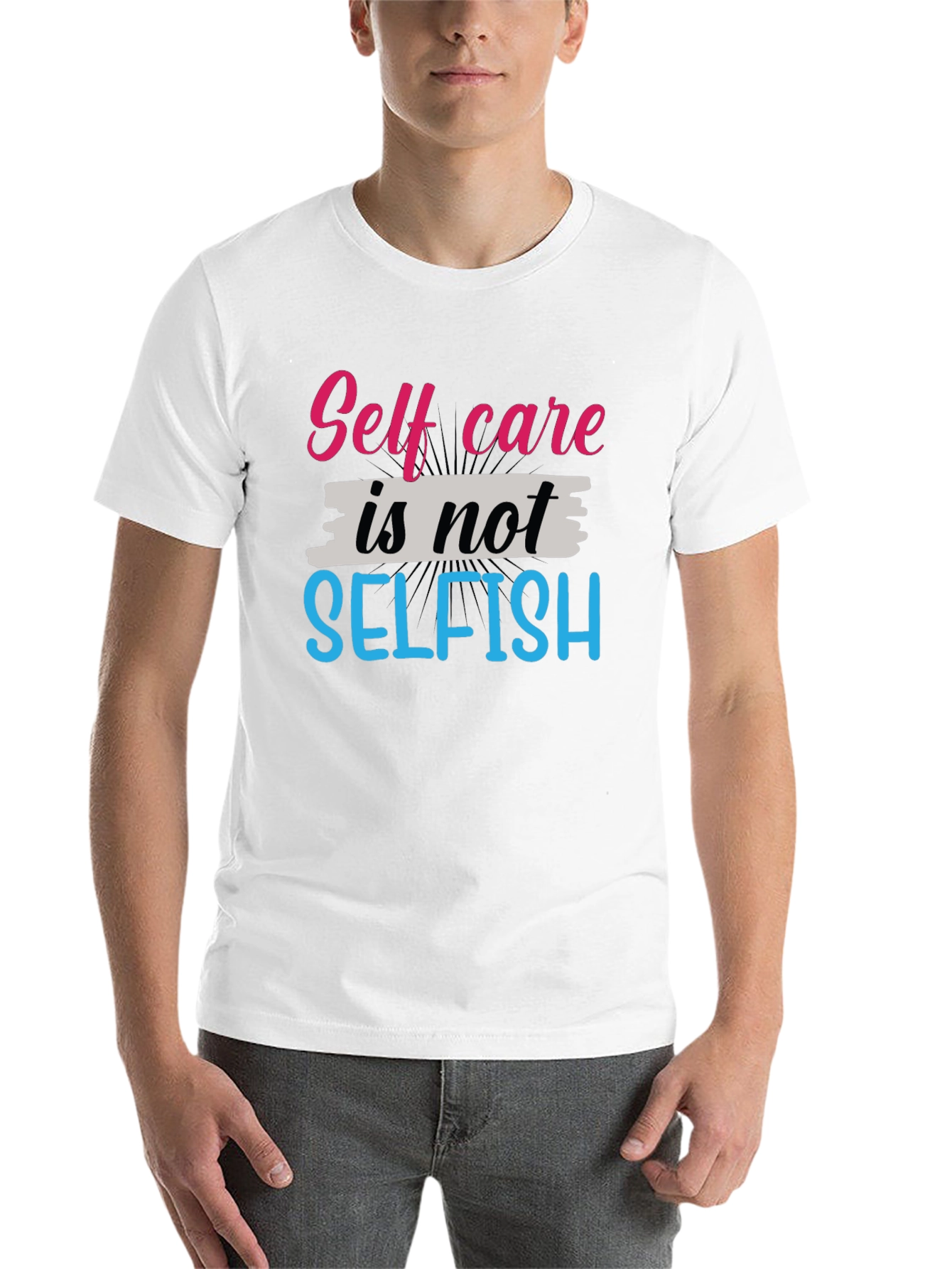 Black Self Care Is Not Selfish Graphic Tee - Unisex view 14