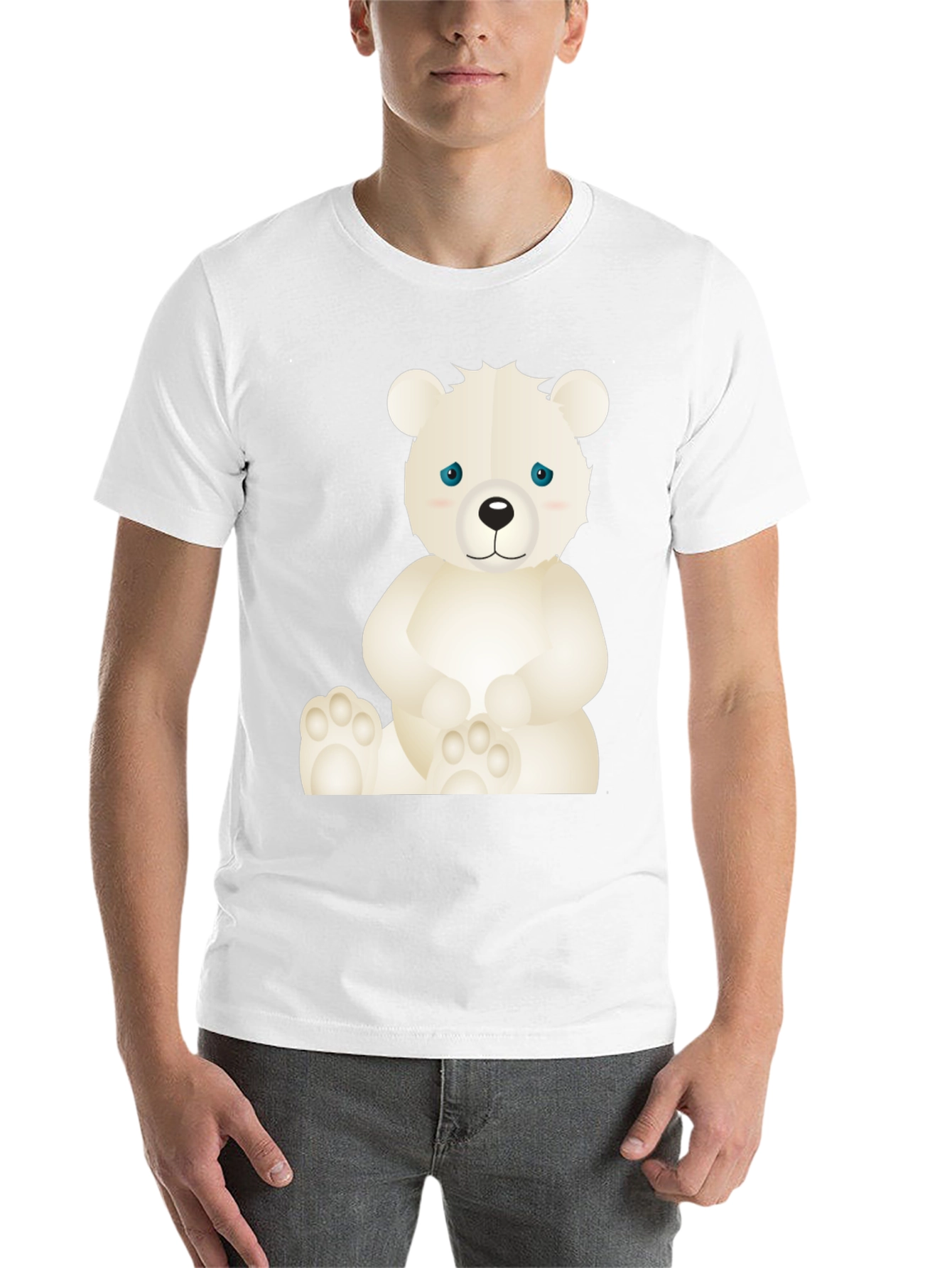 Black Cute Bear Graphic T-Shirt - Soft Cotton Blend view 14