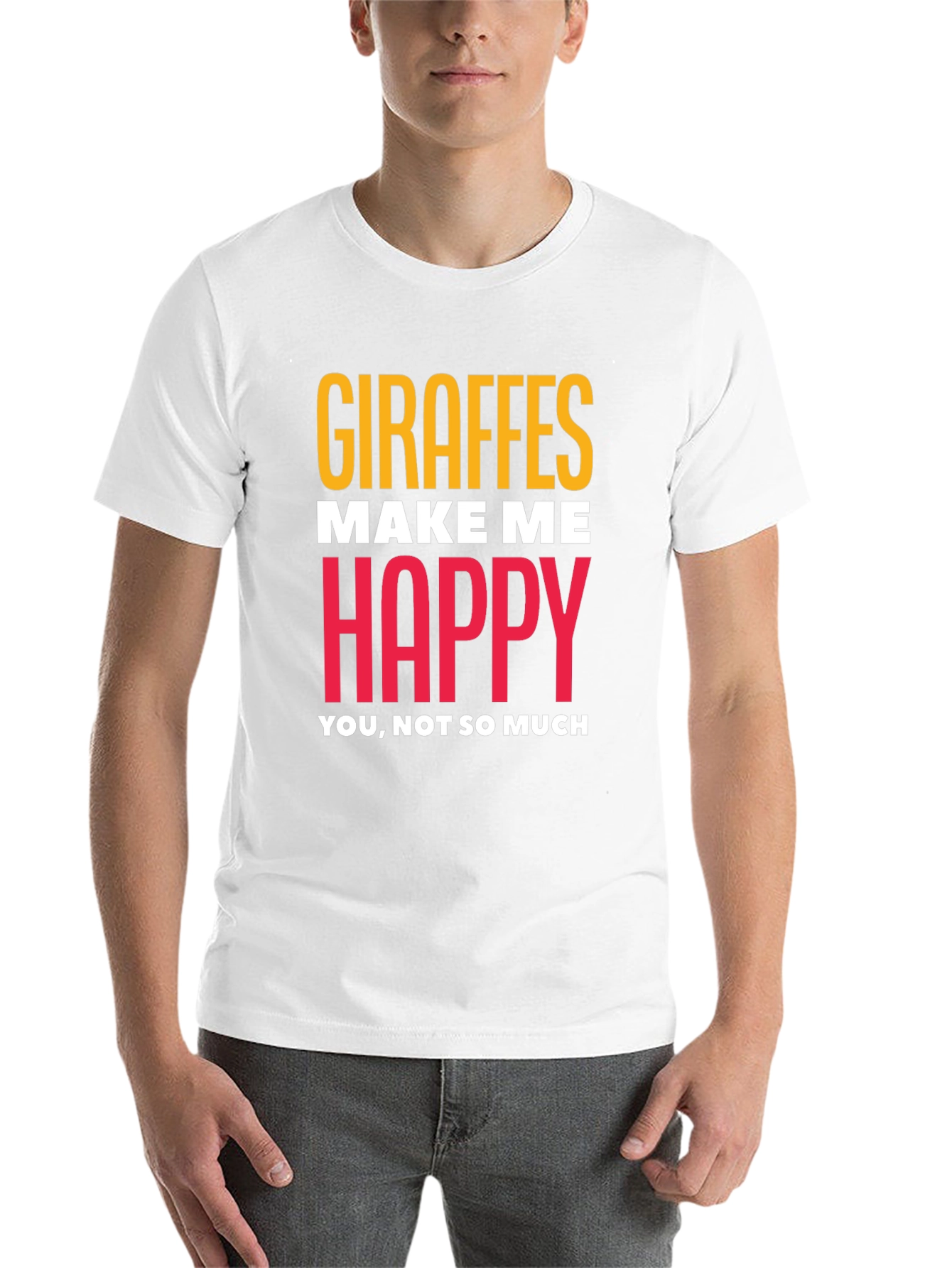Black Giraffe Lover T-Shirt - Humorous Graphic Tee view 14