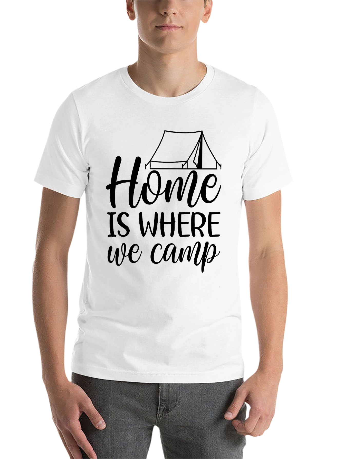 Black Home is Where We Camp T-Shirt view 14