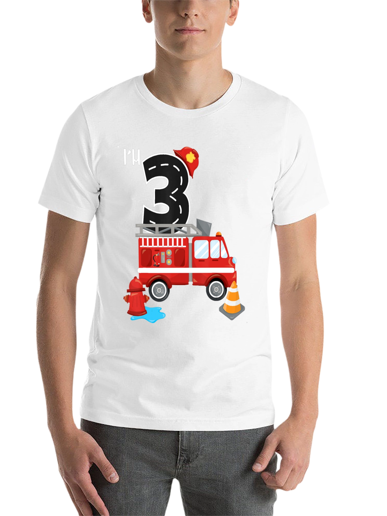 Fire Truck 3rd Birthday T-Shirt - 14