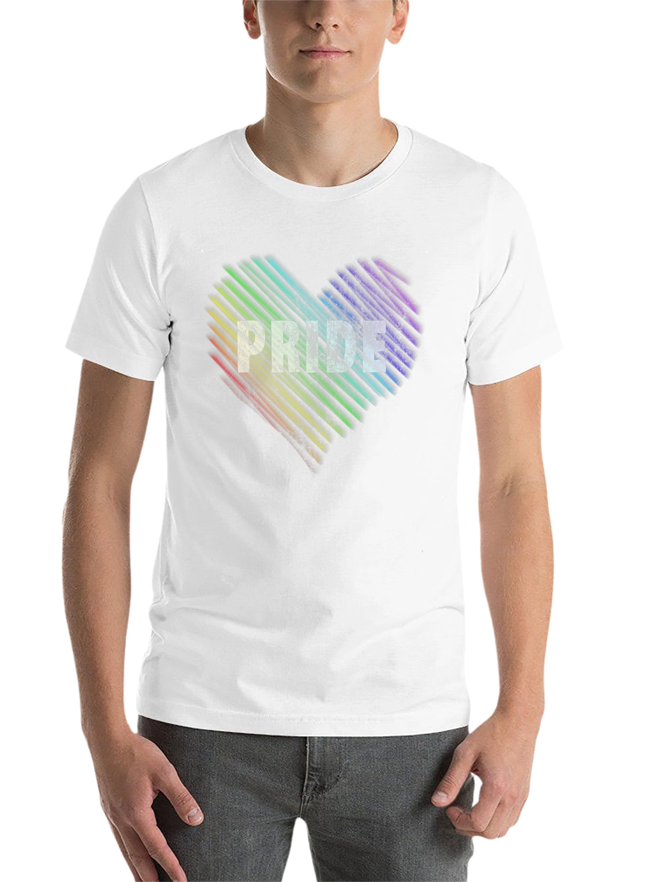 Black Pride Heart Graphic T-Shirt - LGBTQ+ Rainbow Tee view 14