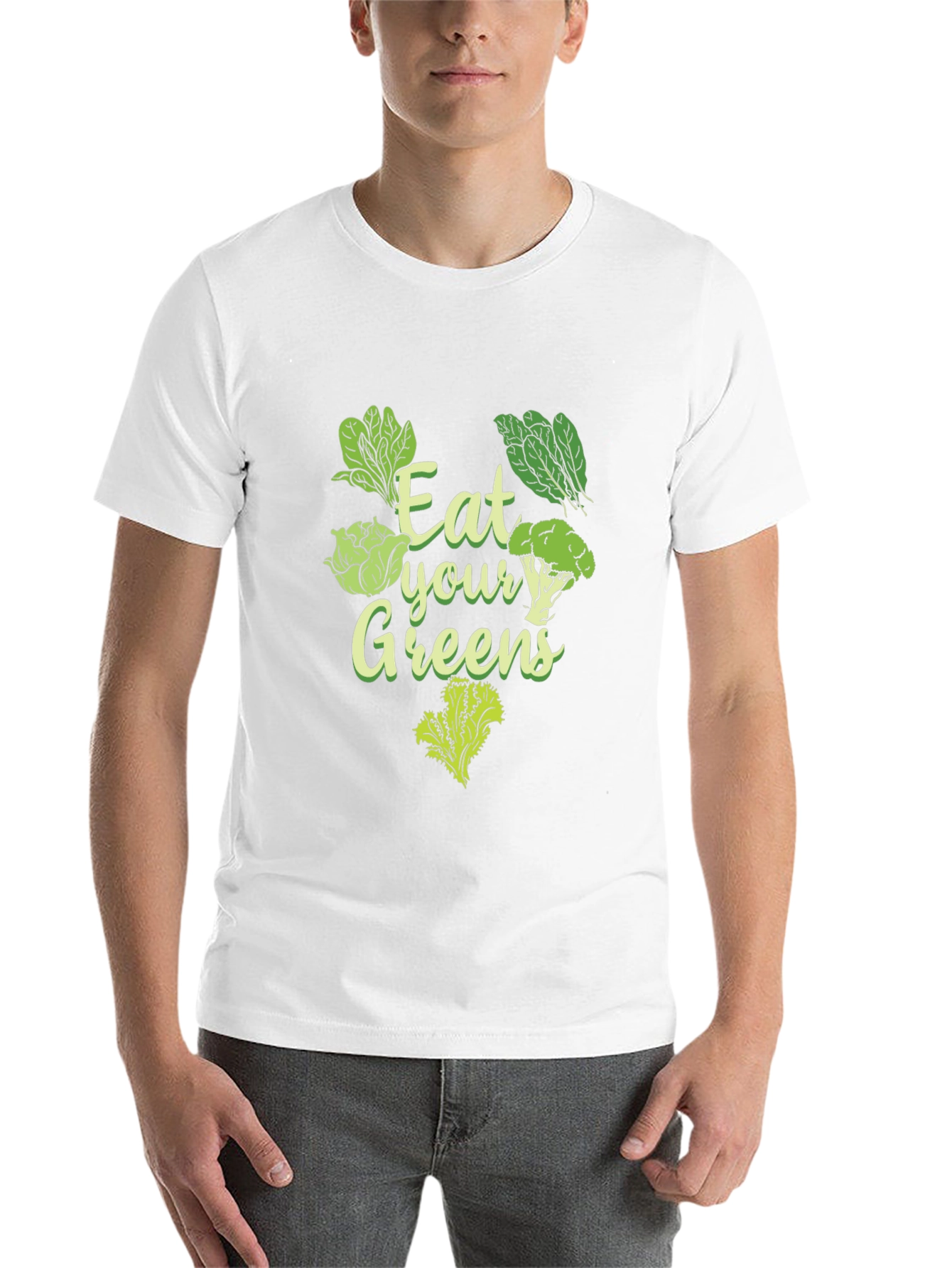 Eat Your Greens T-Shirt - Healthy Vegan Tee - 14