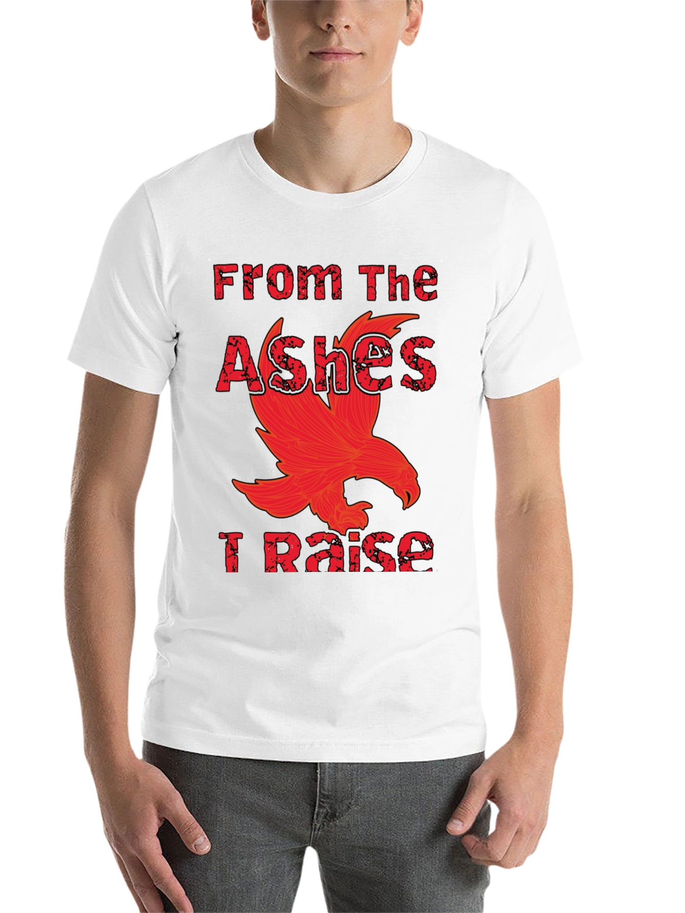 Black From The Ashes I Raise Phoenix Graphic T-Shirt view 14