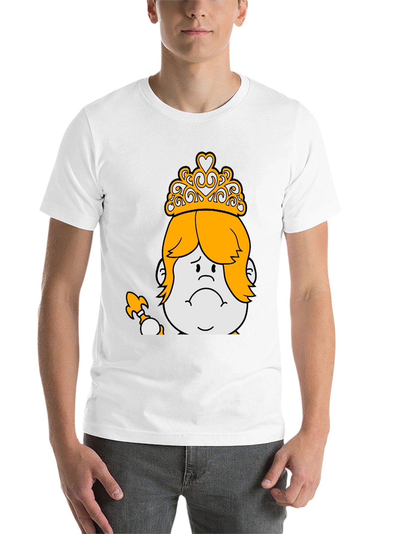Black Sad Crowned Cartoon Tee view 14