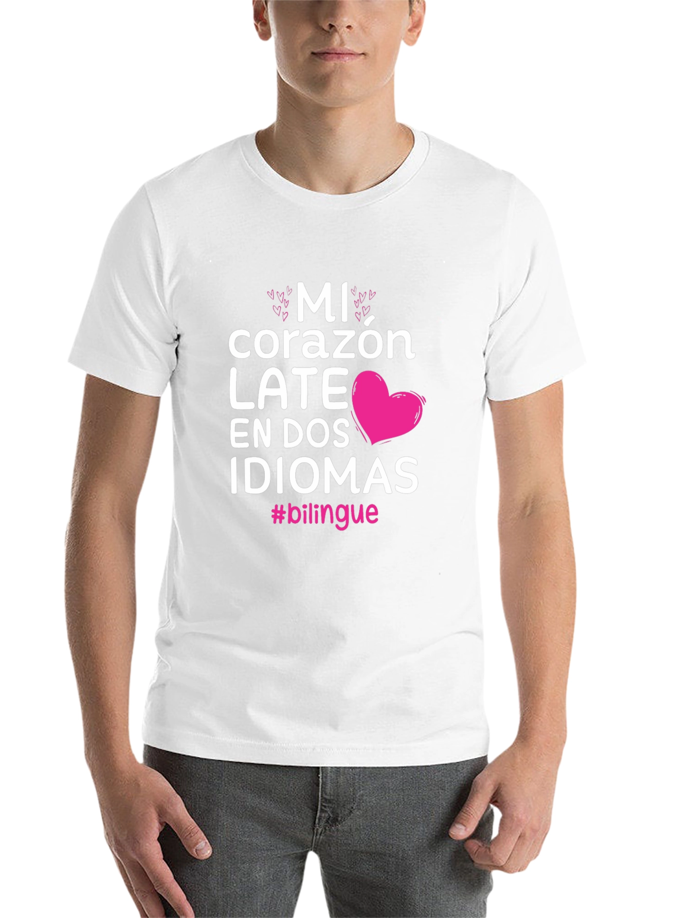 Bilingual Heart Graphic T-Shirt - Mi Corazon Late - 14