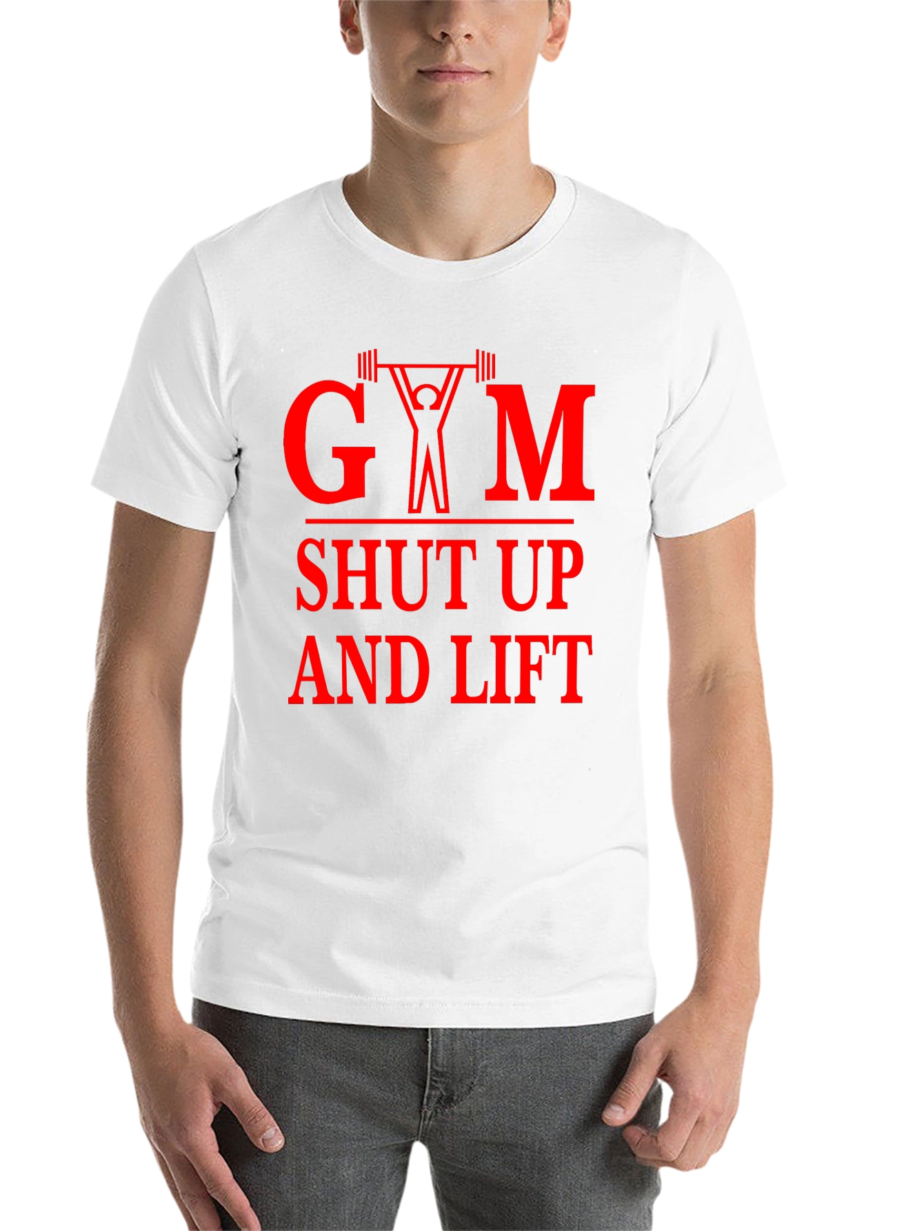 Black Gym Shut Up and Lift Graphic Tee view 14