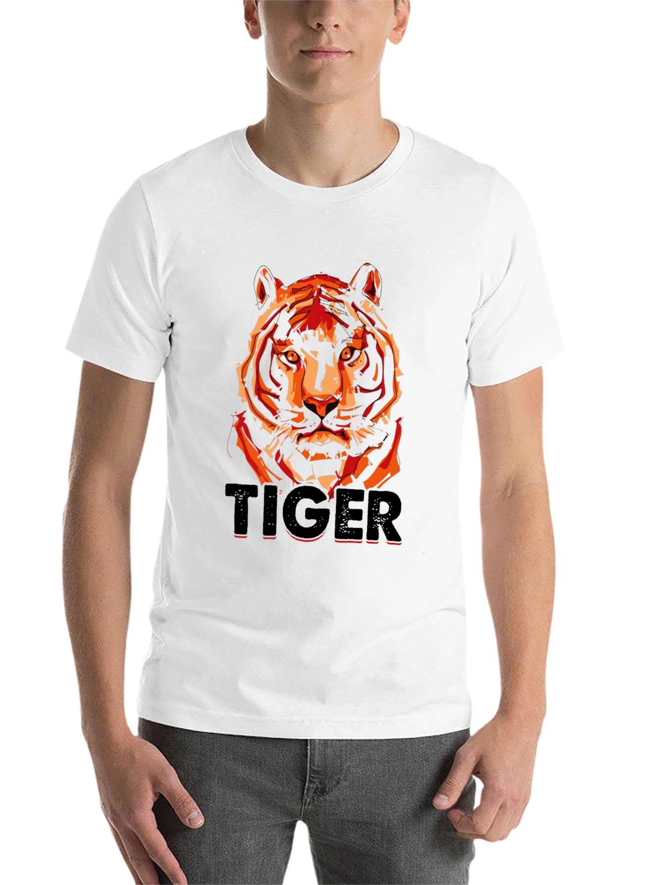 Black Tiger Graphic T-Shirt - Men's Black Tee view 14