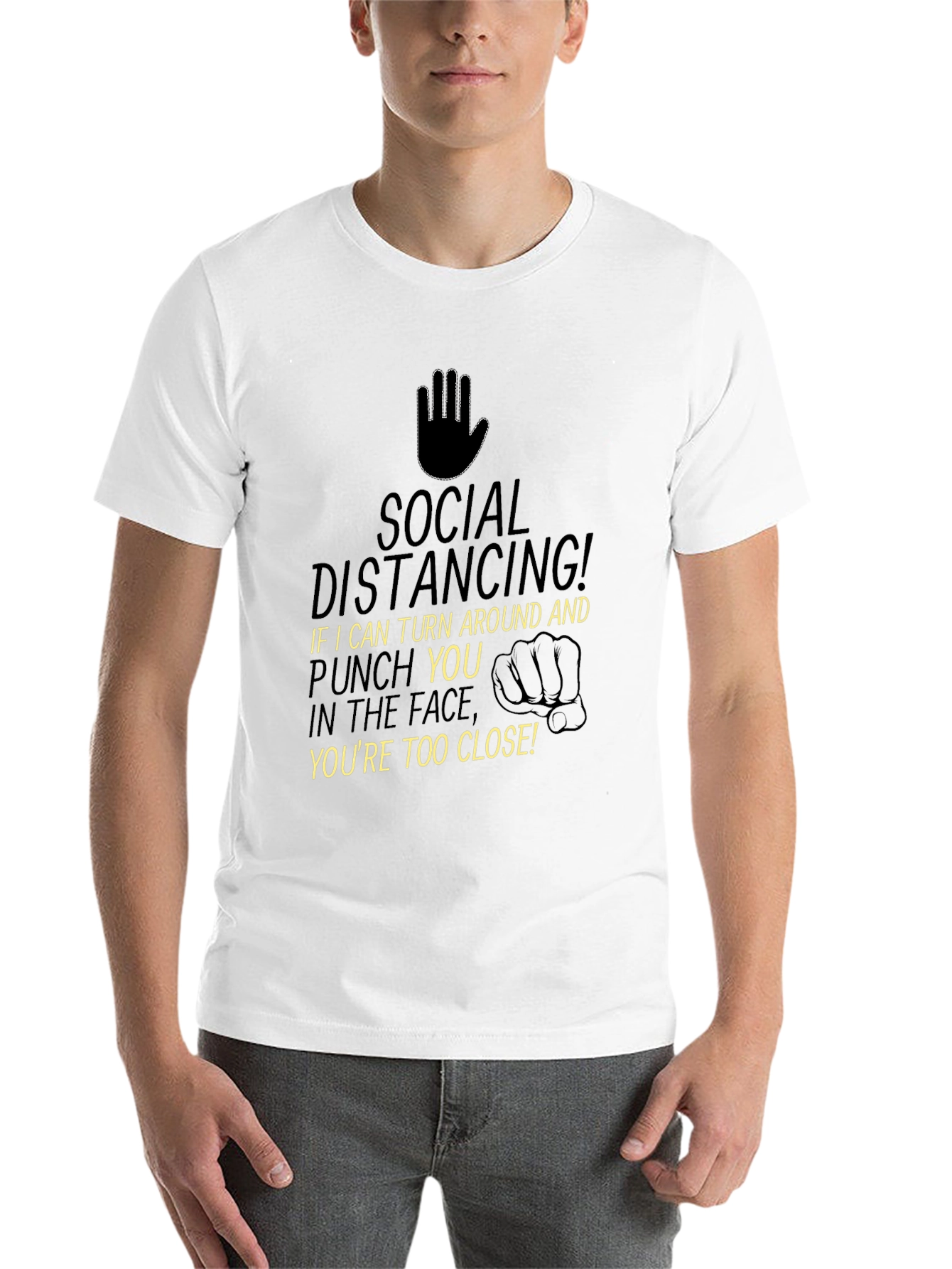 Black Social Distancing T-Shirt - Funny Quarantine Tee view 14