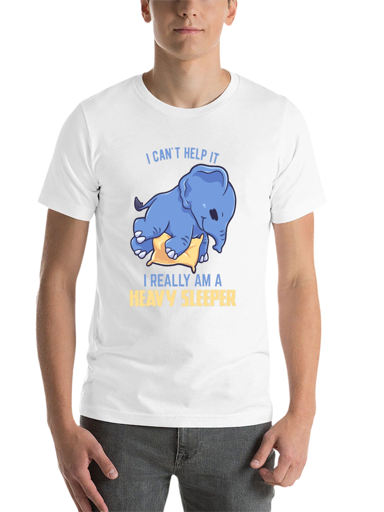 Black Heavy Sleeper Elephant Graphic T-Shirt view 14