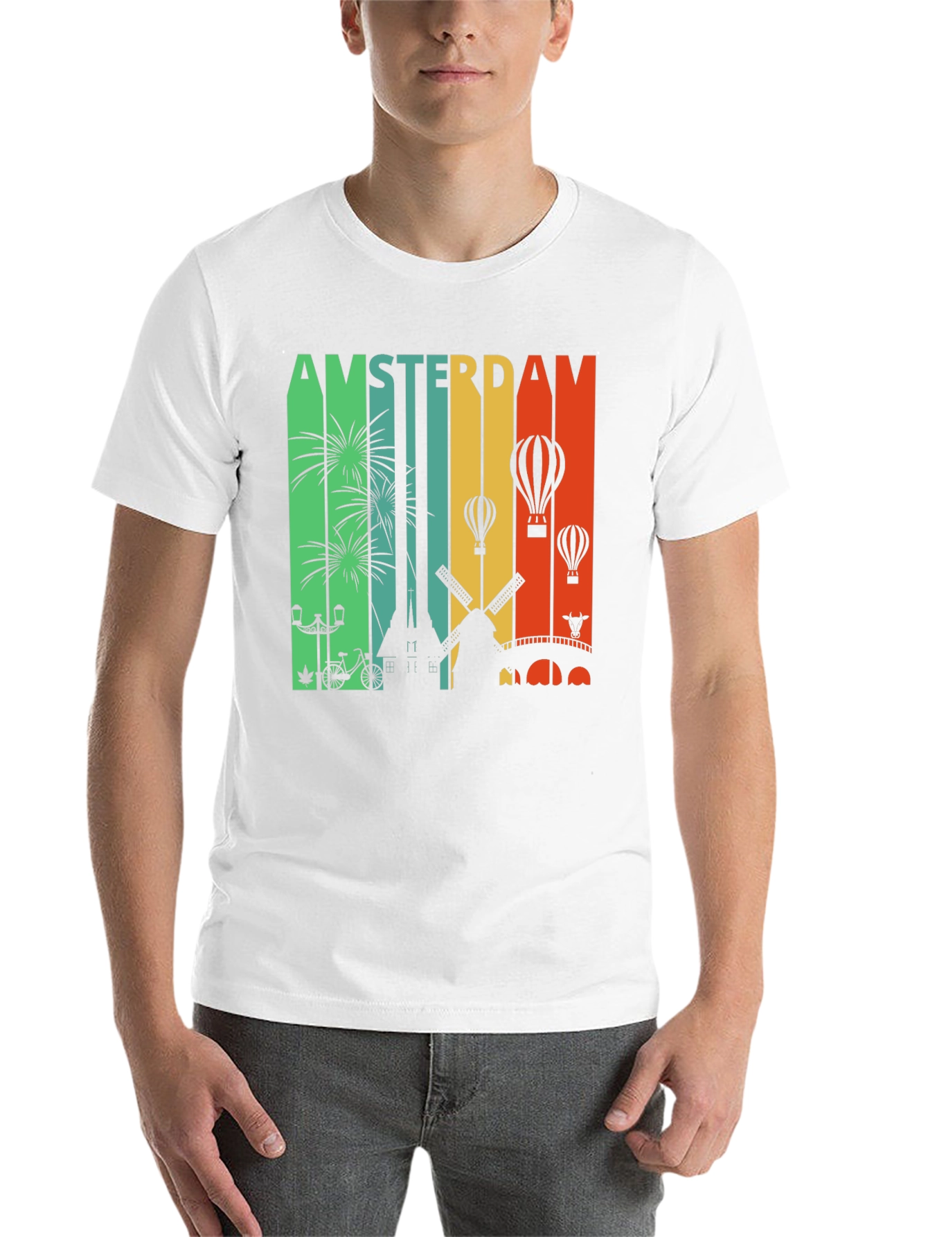Black Amsterdam Cityscape Graphic Tee view 14
