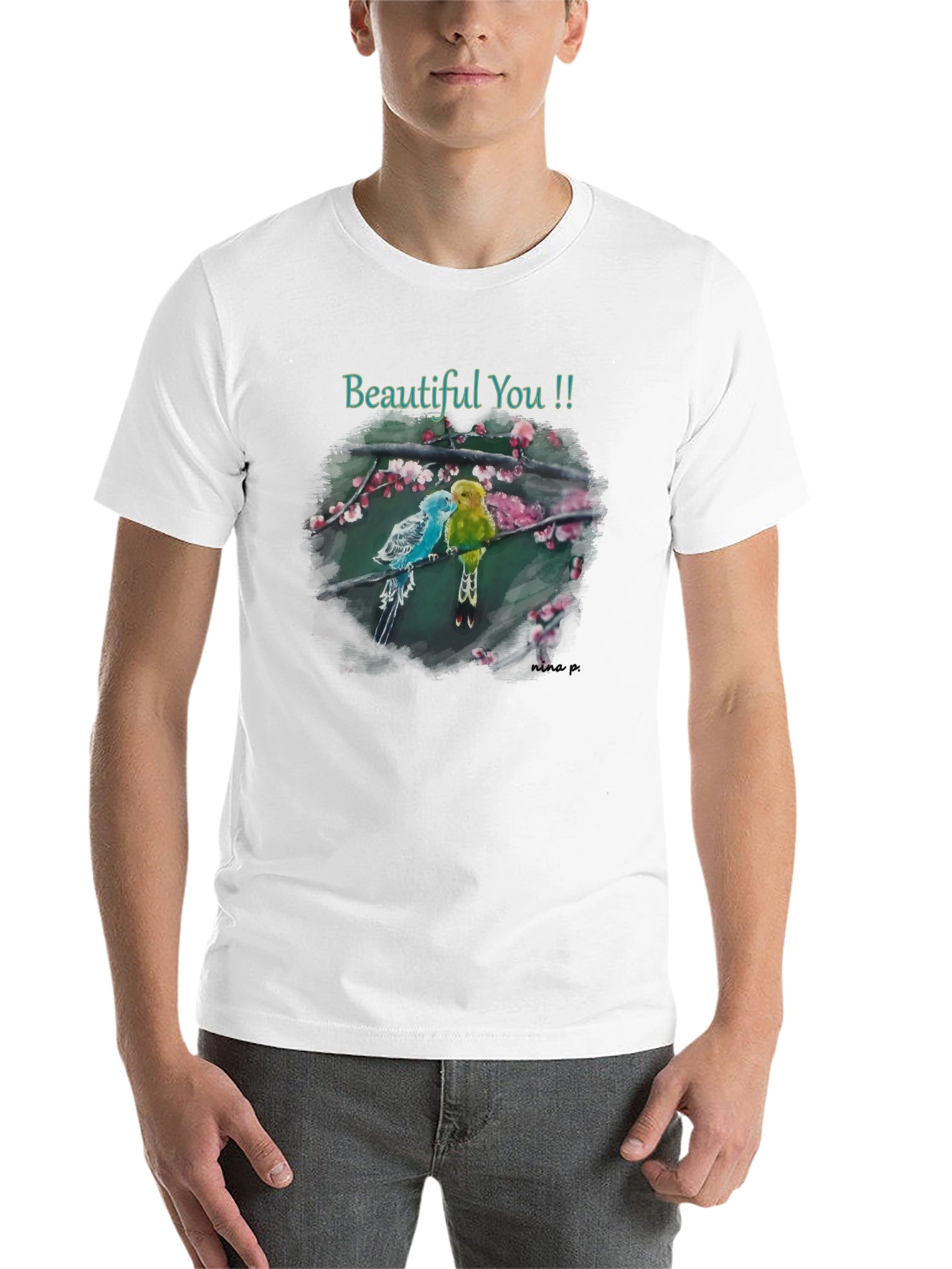 Black Beautiful You Bird T-Shirt - Unique Design view 14