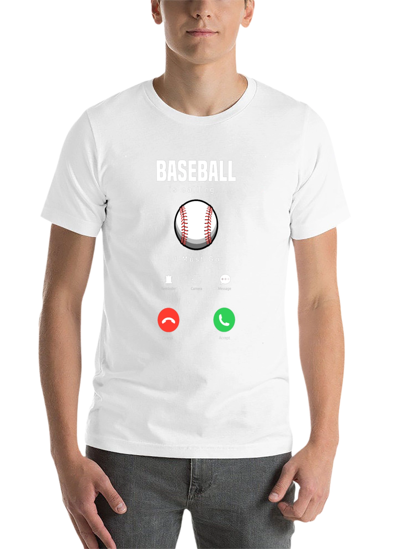 Black Baseball Calling T-Shirt Funny Baseball Lover Tee view 14