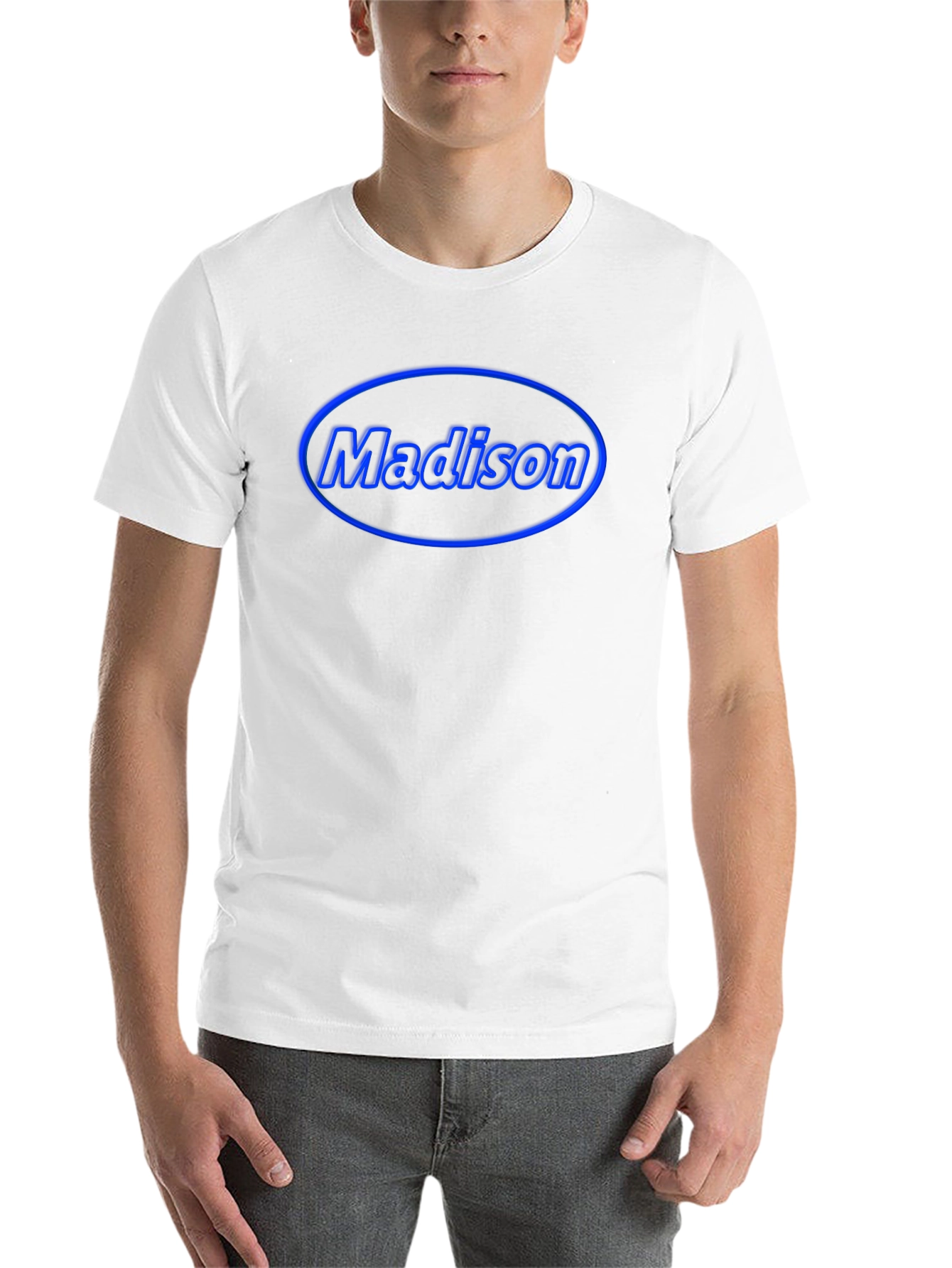 Black Madison Graphic T-Shirt - Oval Neon Design view 14