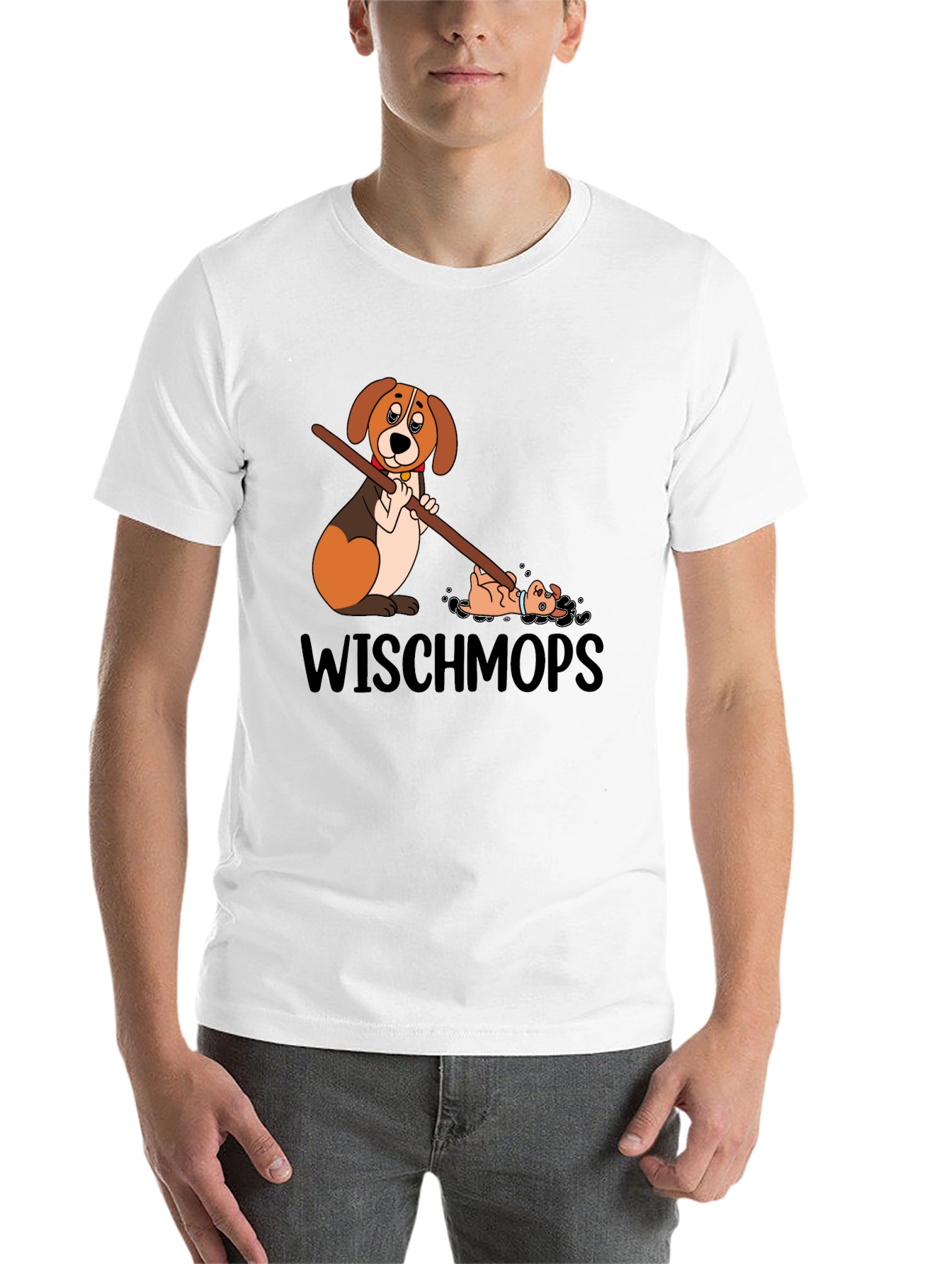 Black Wischmops Dog T-Shirt view 14